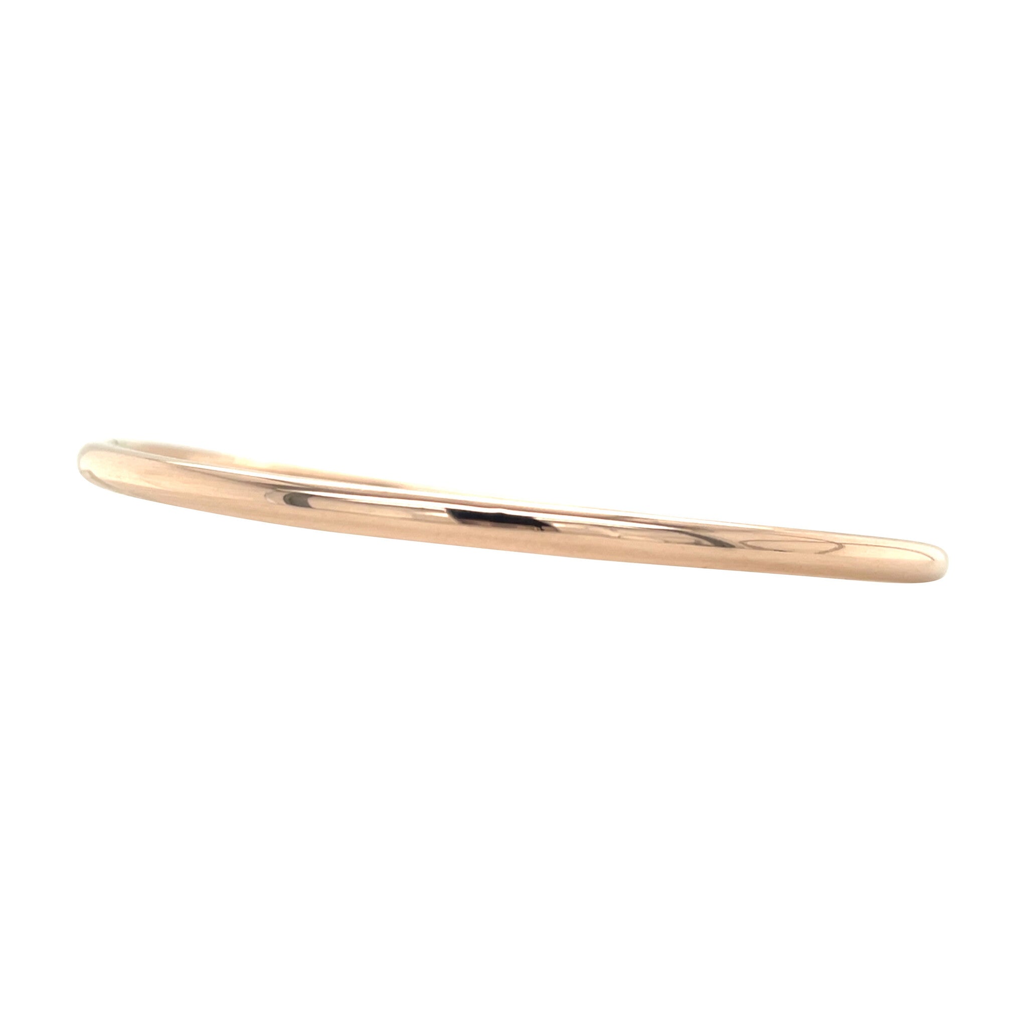 Rose-gold smooth bangle 14 karat
