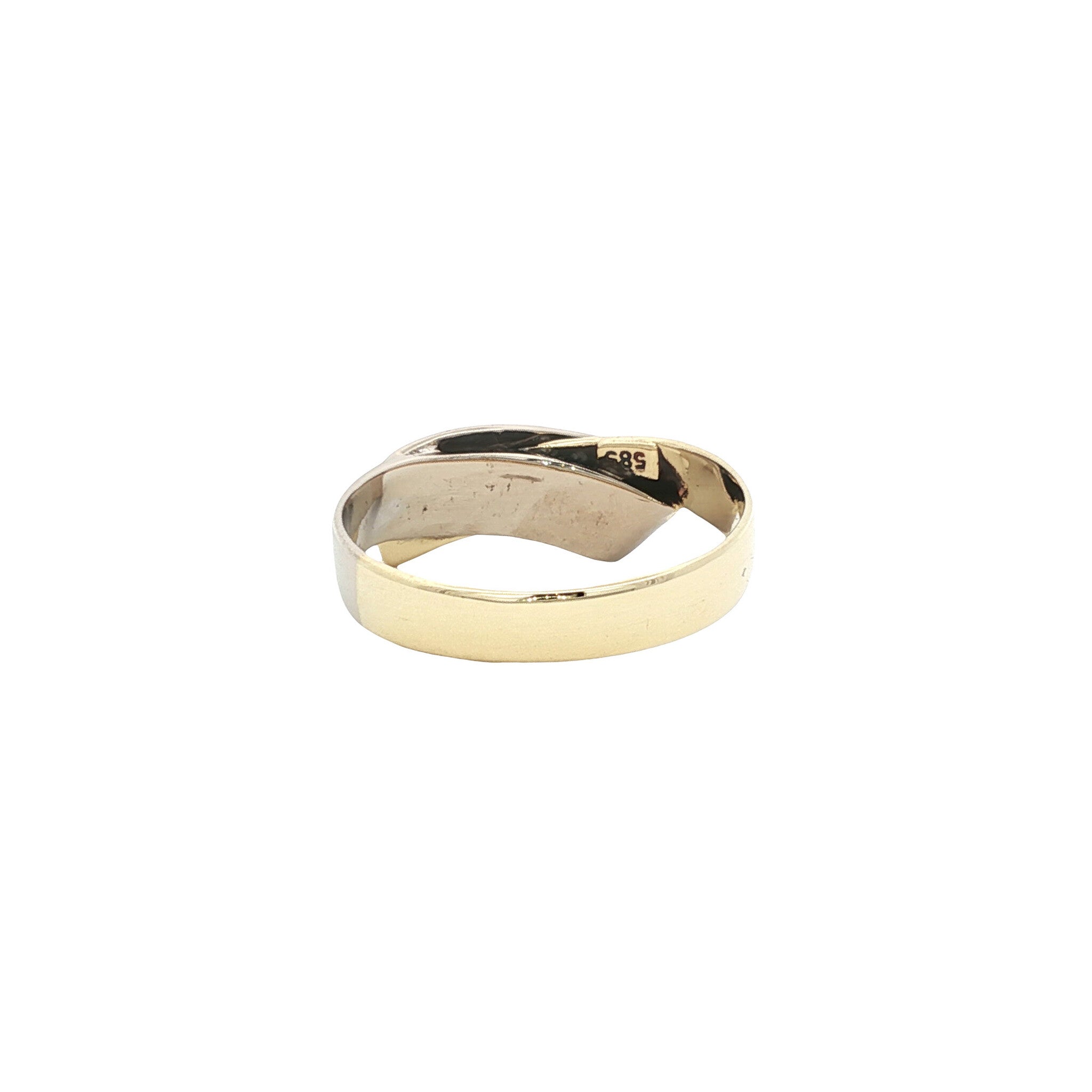 Gouden ring bicolour 14 karaat