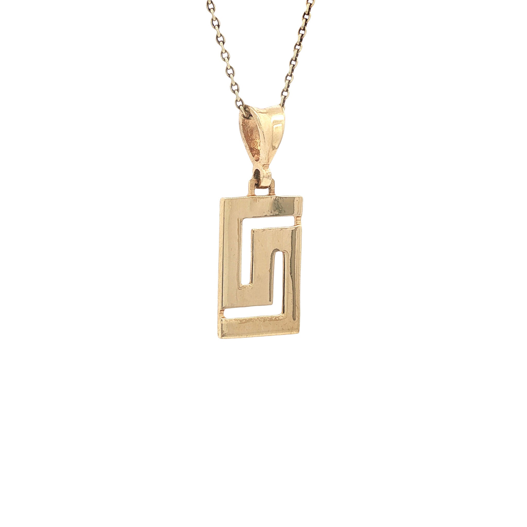 Gouden meander hanger 14 karaat