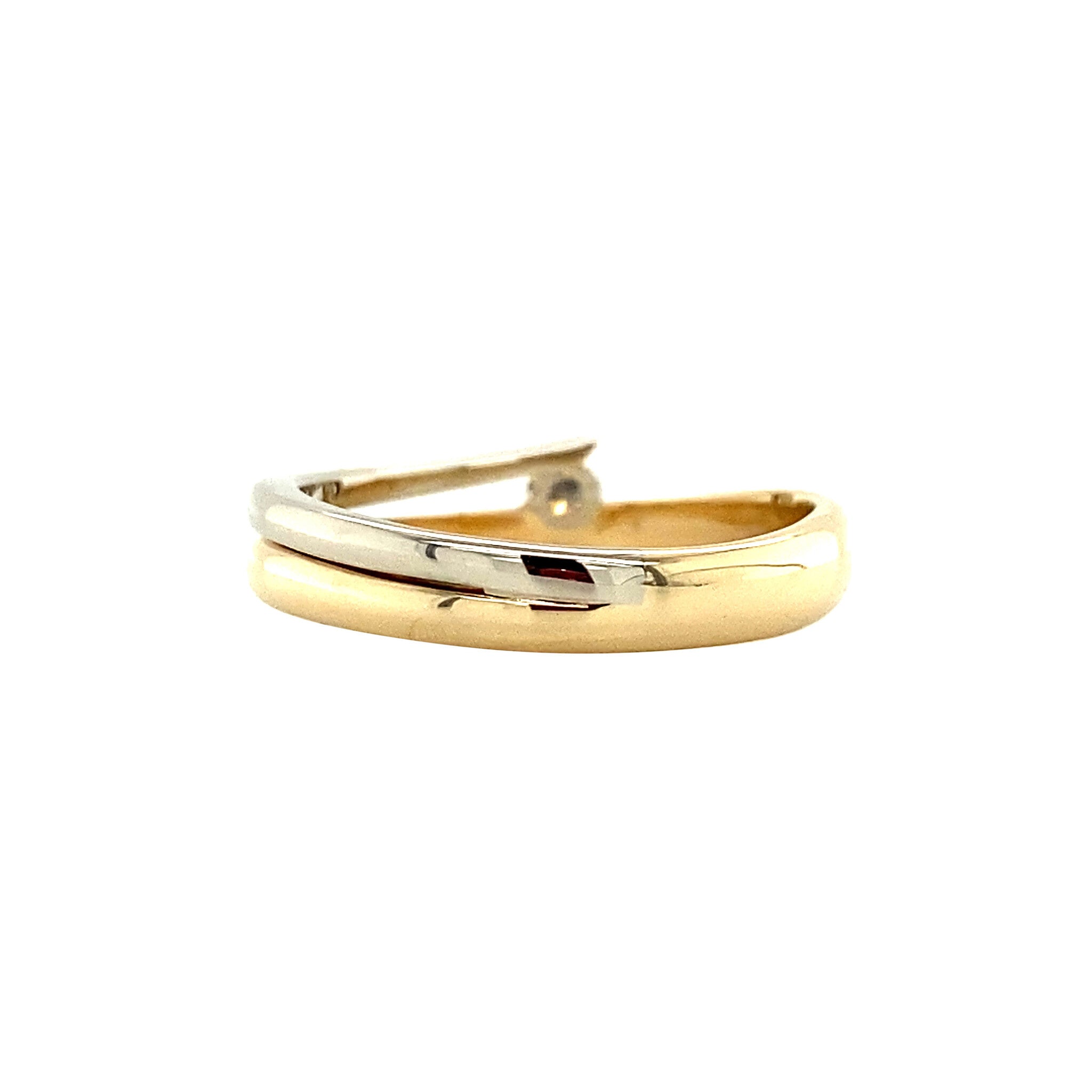Gold ring with diamond 14 kt
