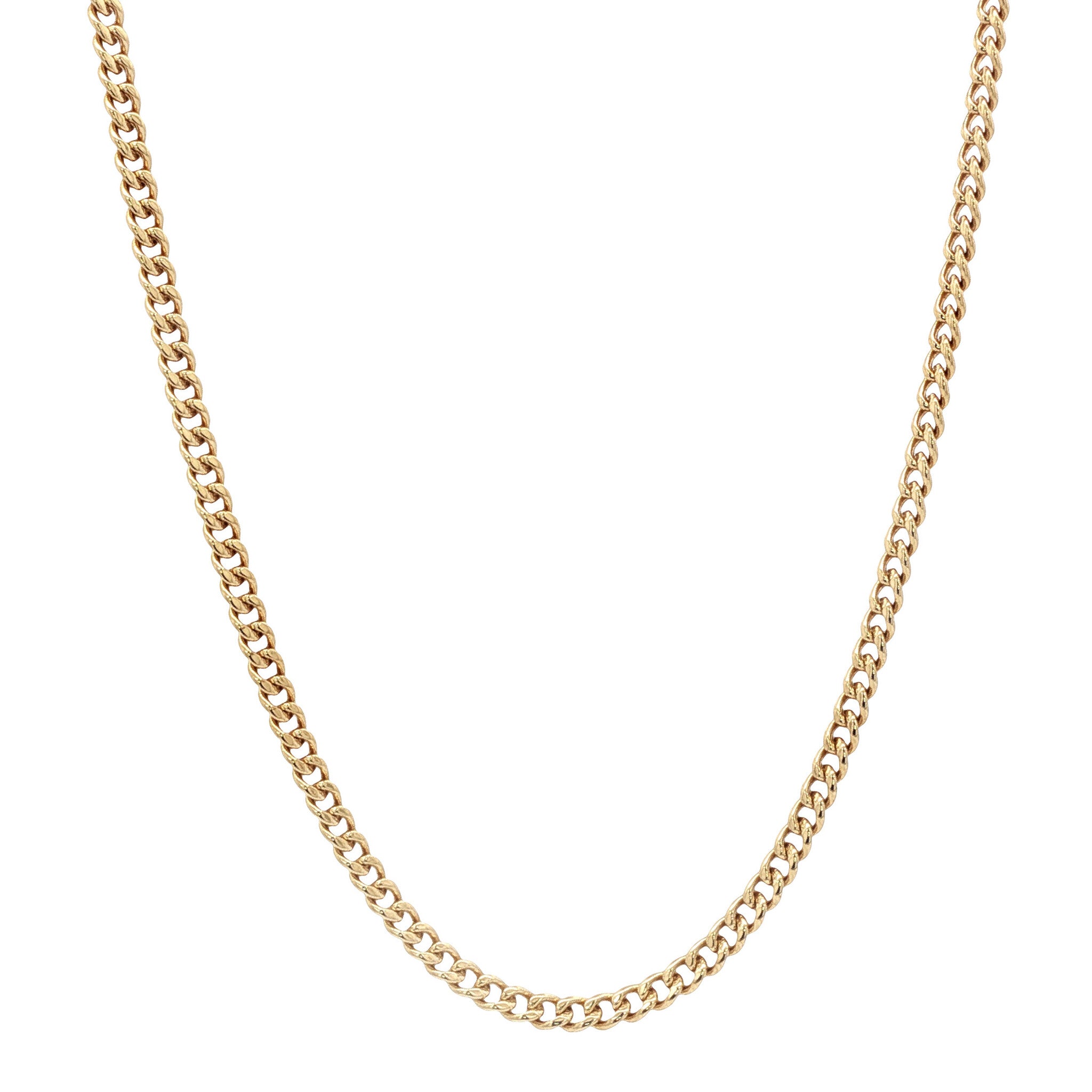 Gouden lengtecollier gourmet 63.5 cm 14 karaat