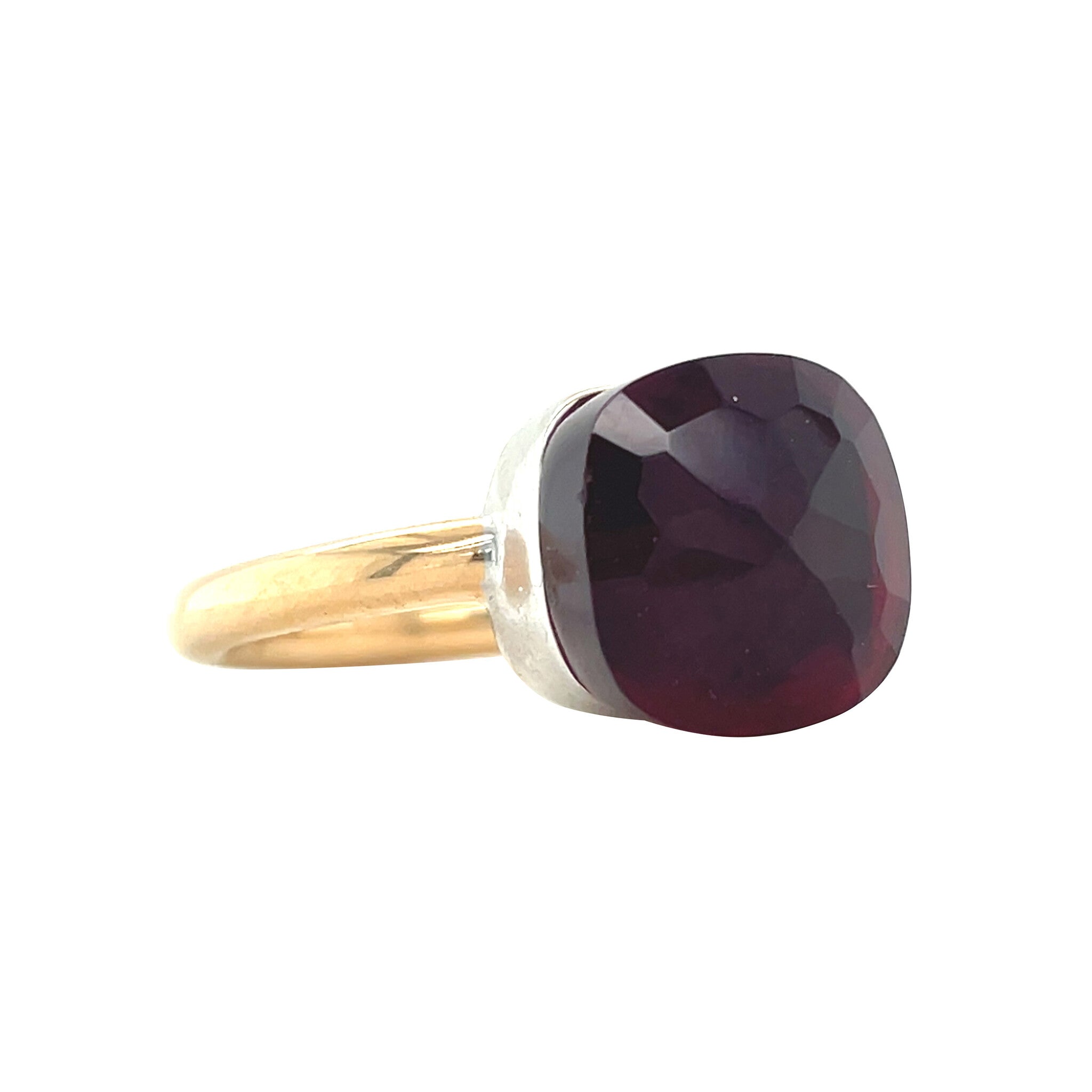 Gouden ring met kleursteen 18 karaat