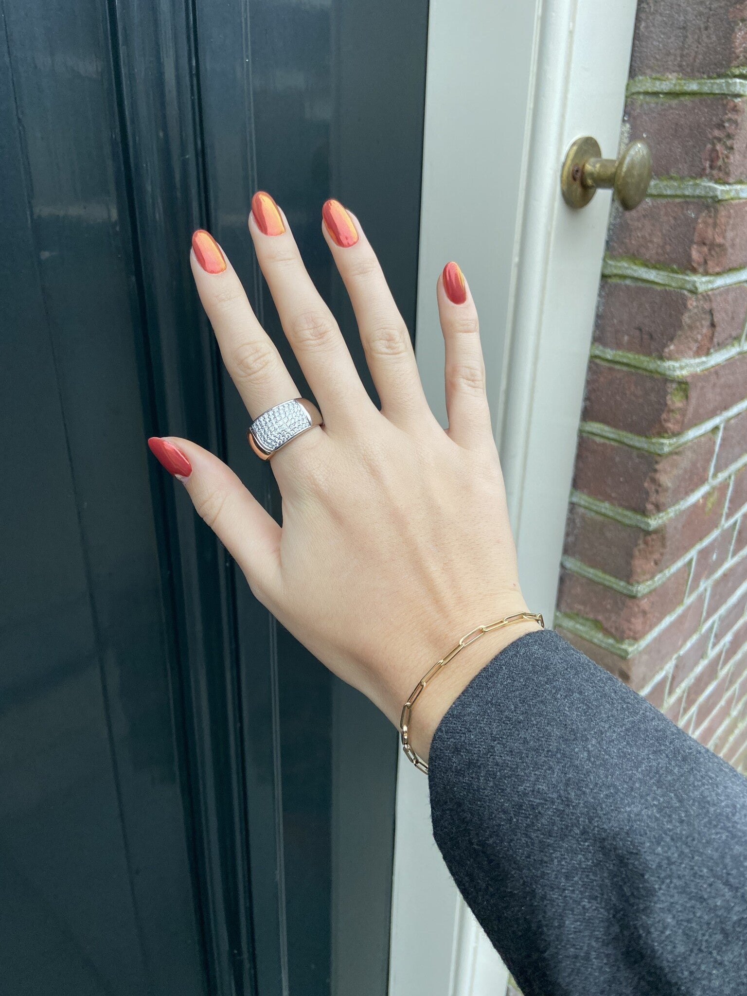 Bicolour gouden ring met diamant van Le Chic 14 karaat