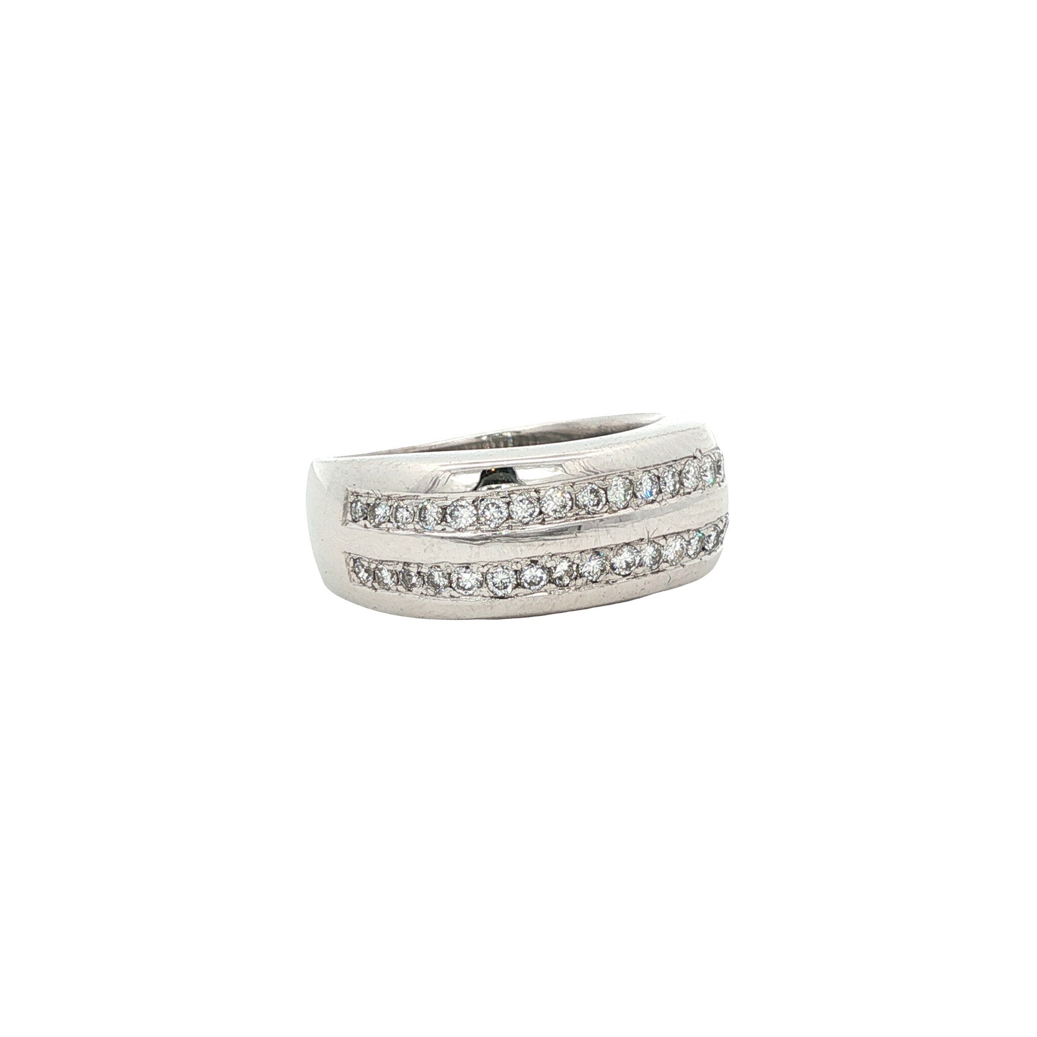 Witgouden ring met diamant 14 karaat