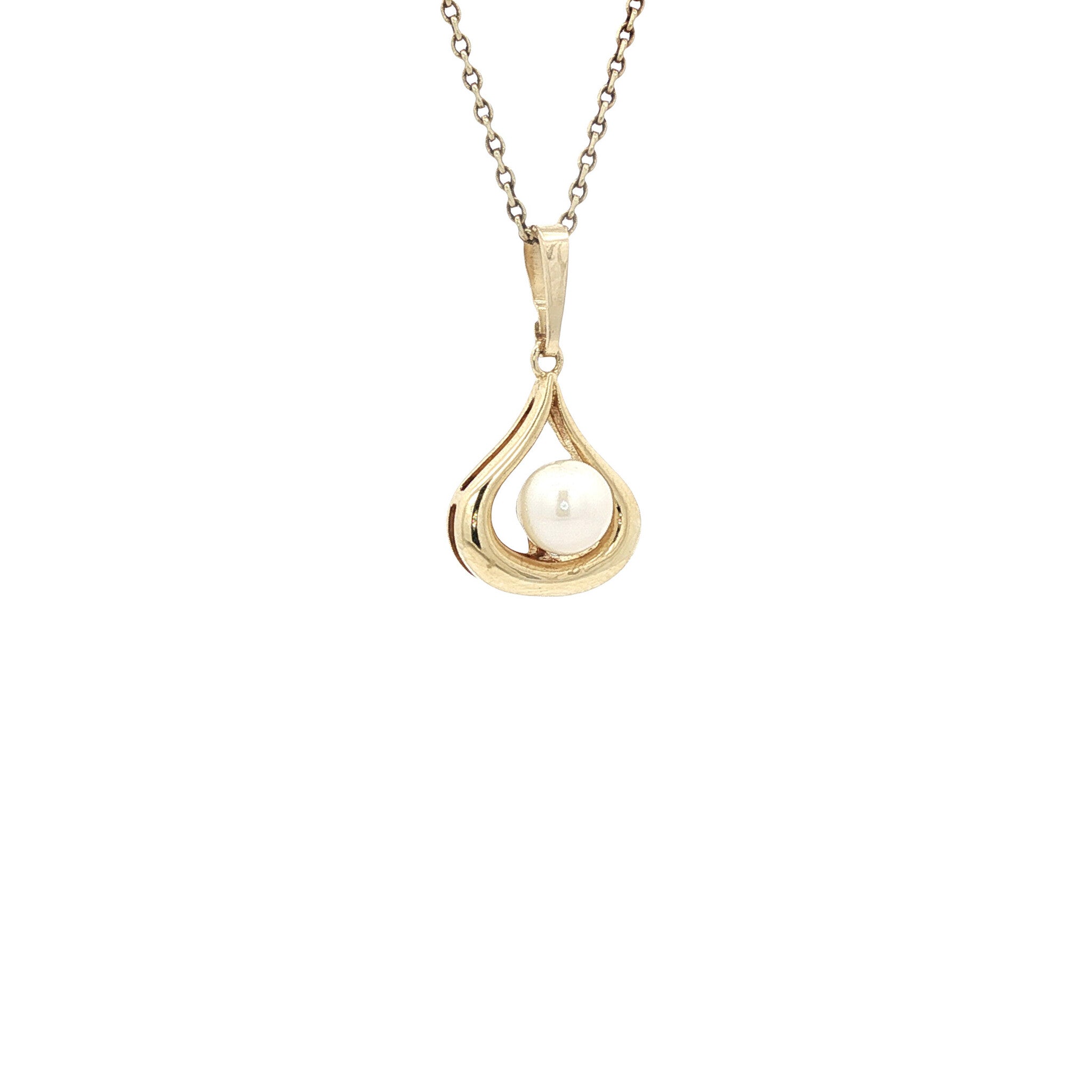 Gold pendant with pearl 14