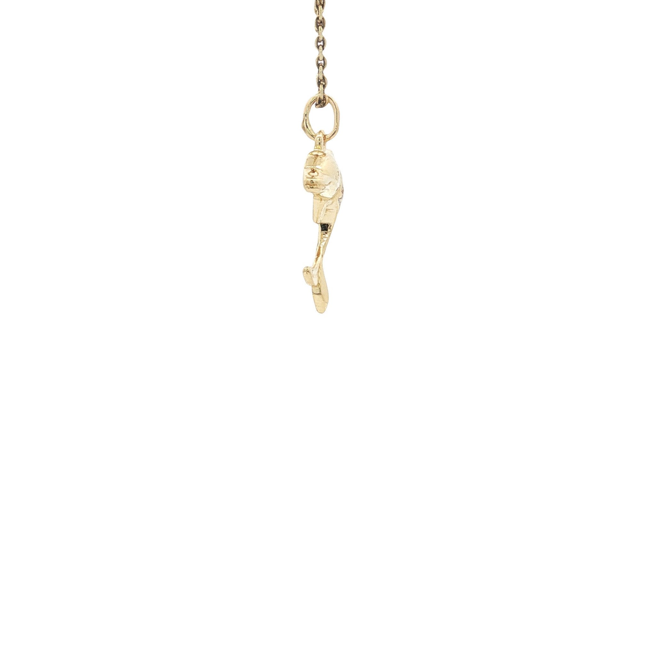 Gold dolphin pendant 14 karat
