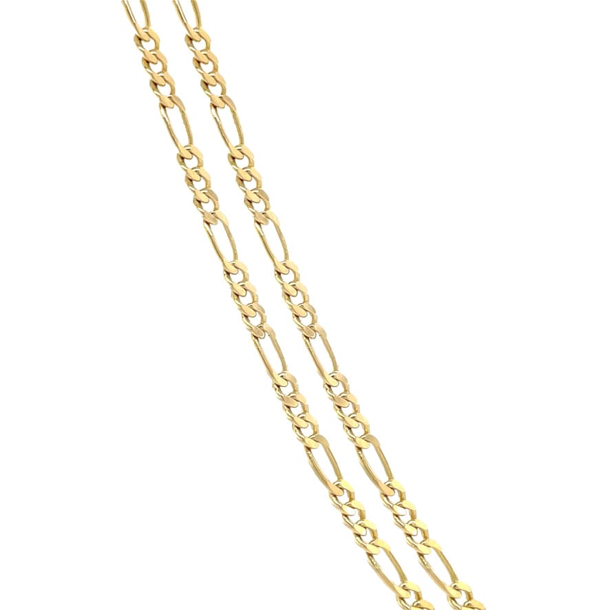 Gold Figaro necklace 45.5 cm 14 karat