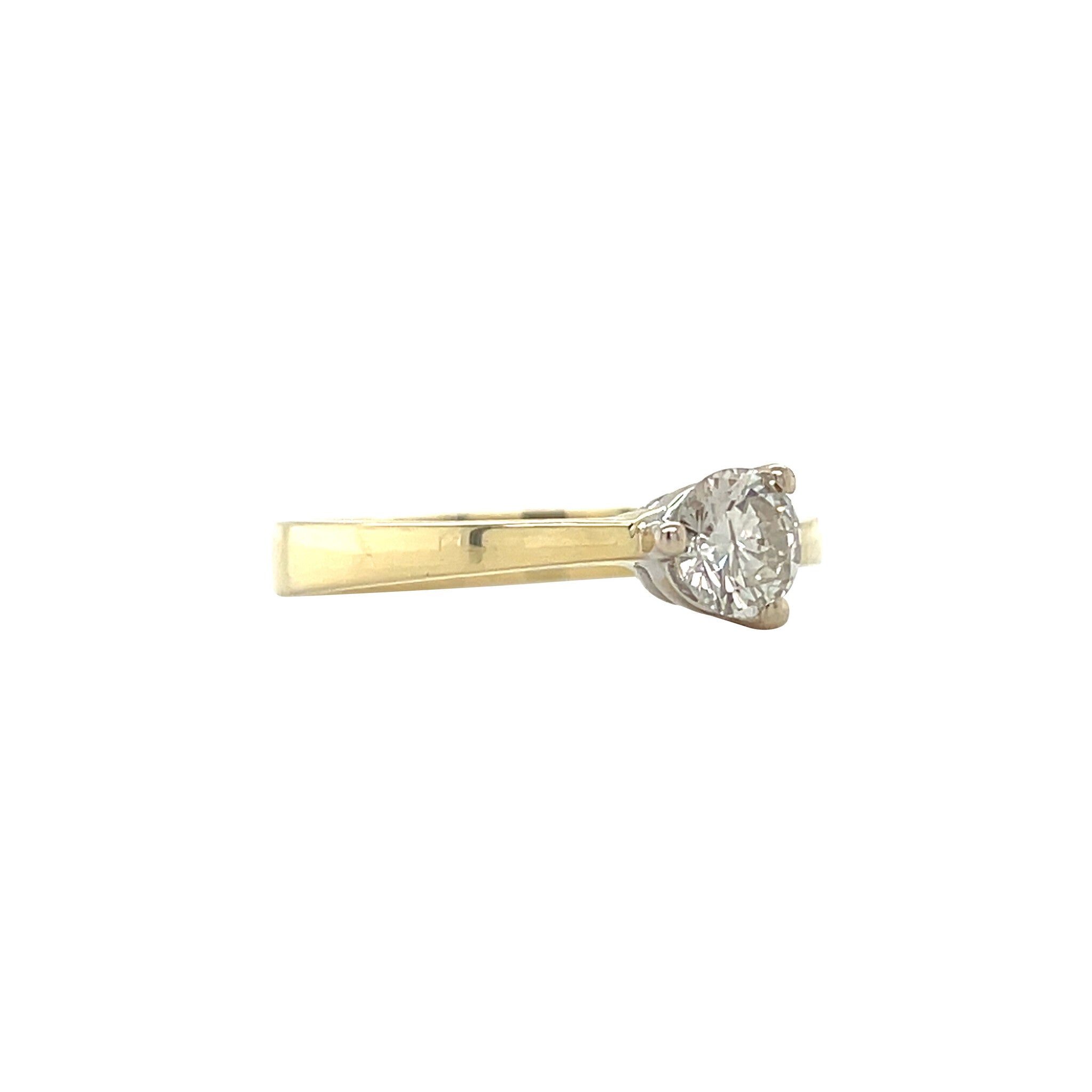 Gold ring with diamond 18 karat