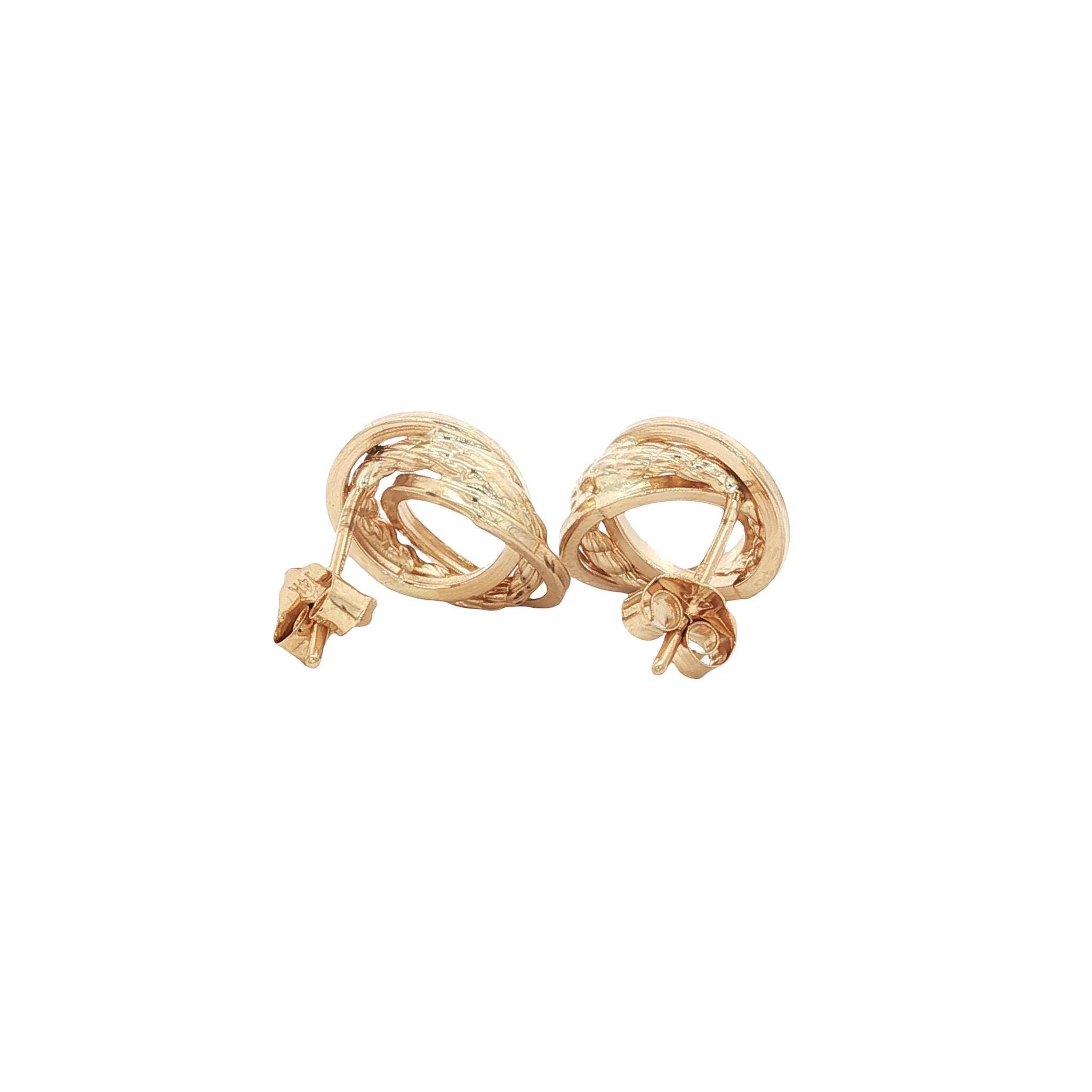 Gold stud earrings 14 karat