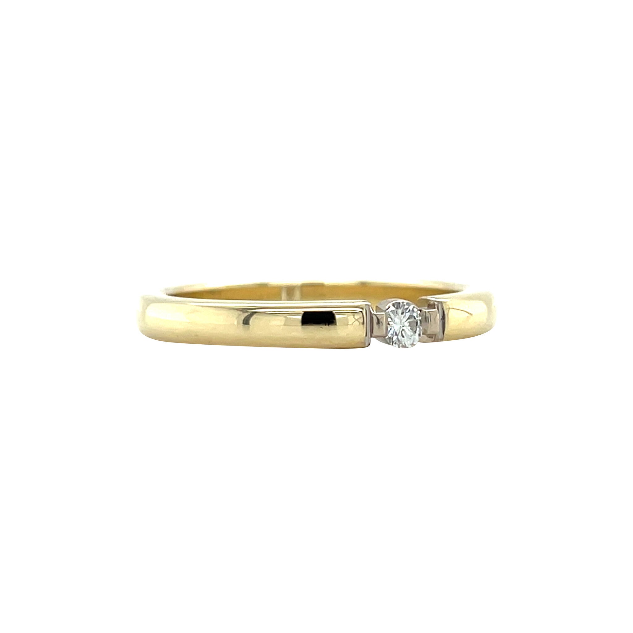 Gold ring with diamond 14 karat