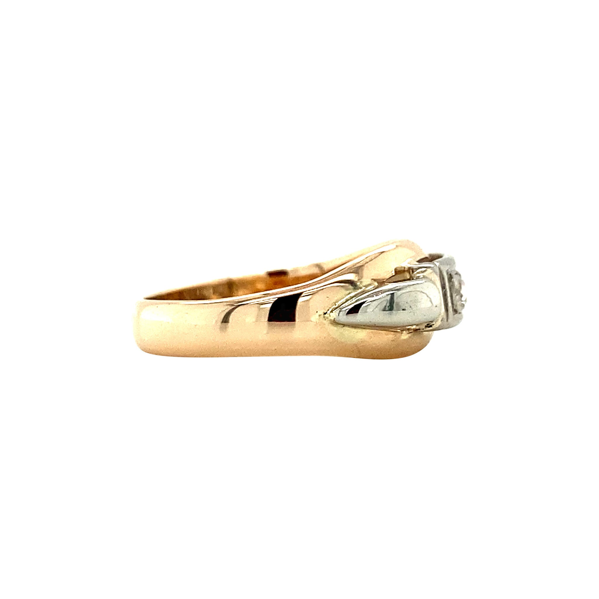 Gold ring with diamond 14 kt