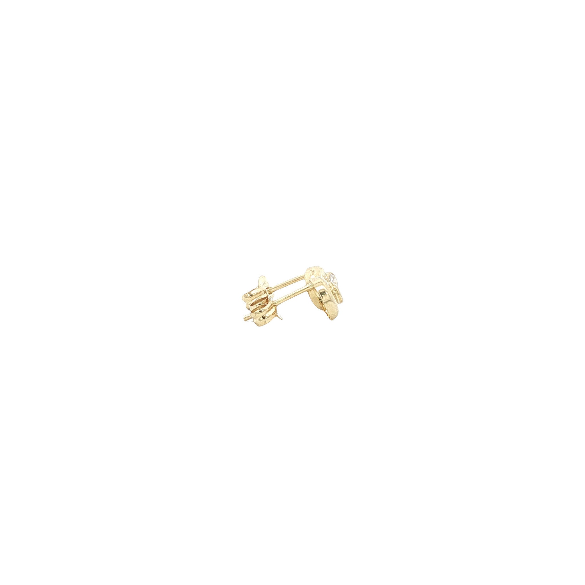 14-karat gold stud earrings with zirconia