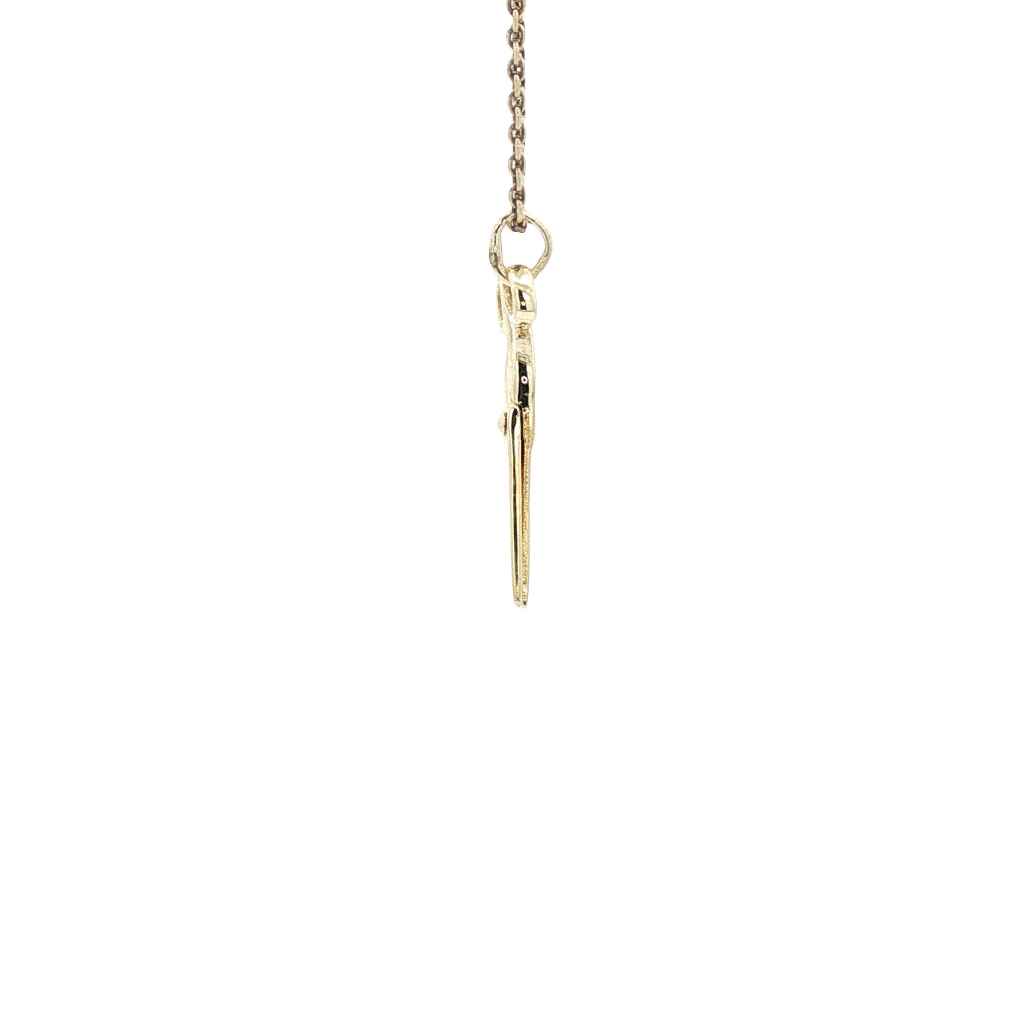Gouden hanger schaar 14 karaat
