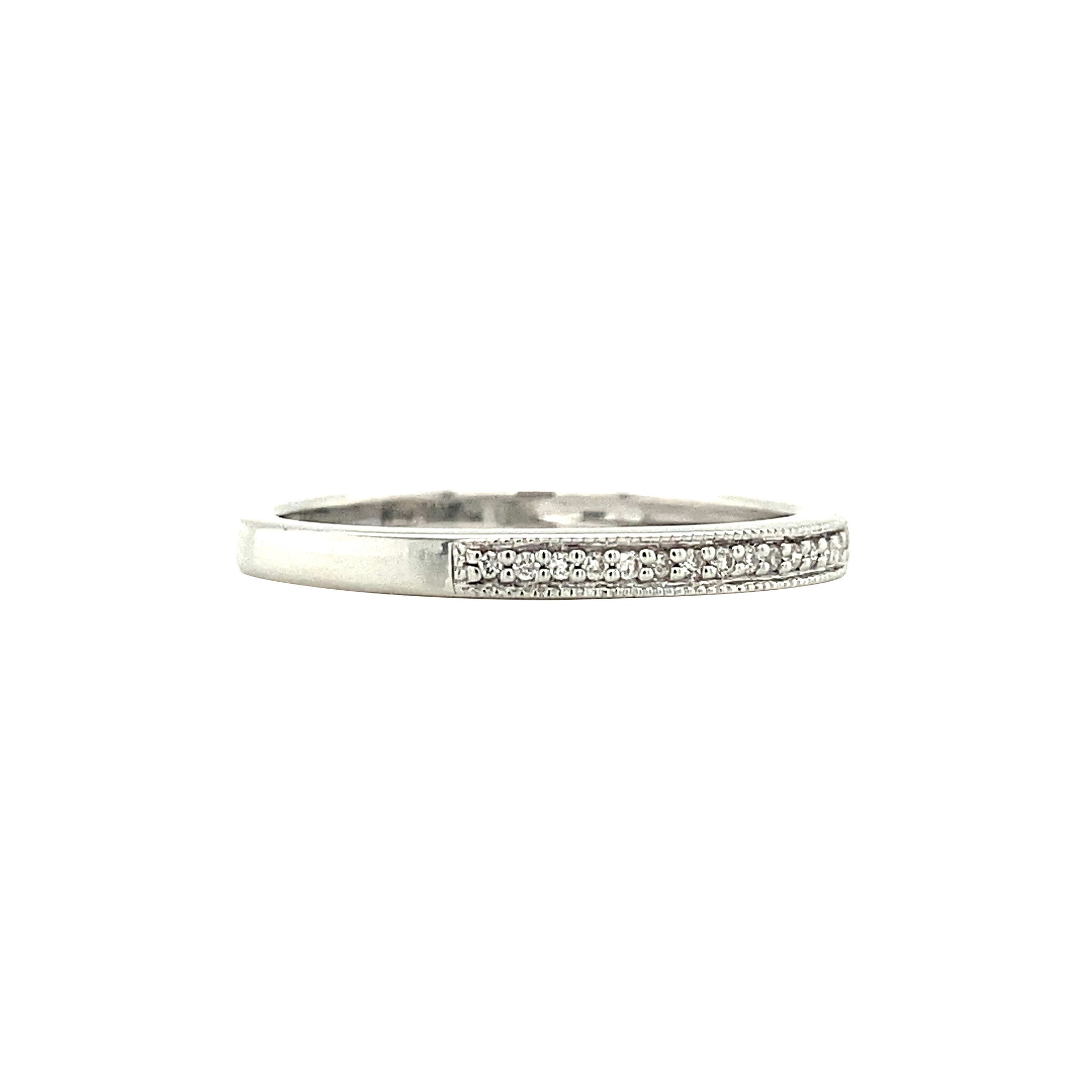 White gold ring with diamond from Diamonde 14 kt