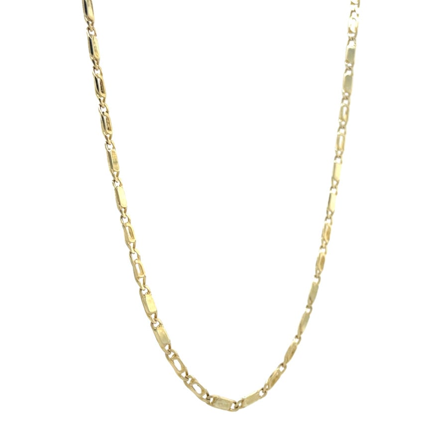 Gold necklace hawk's eye 46 cm 14 karat