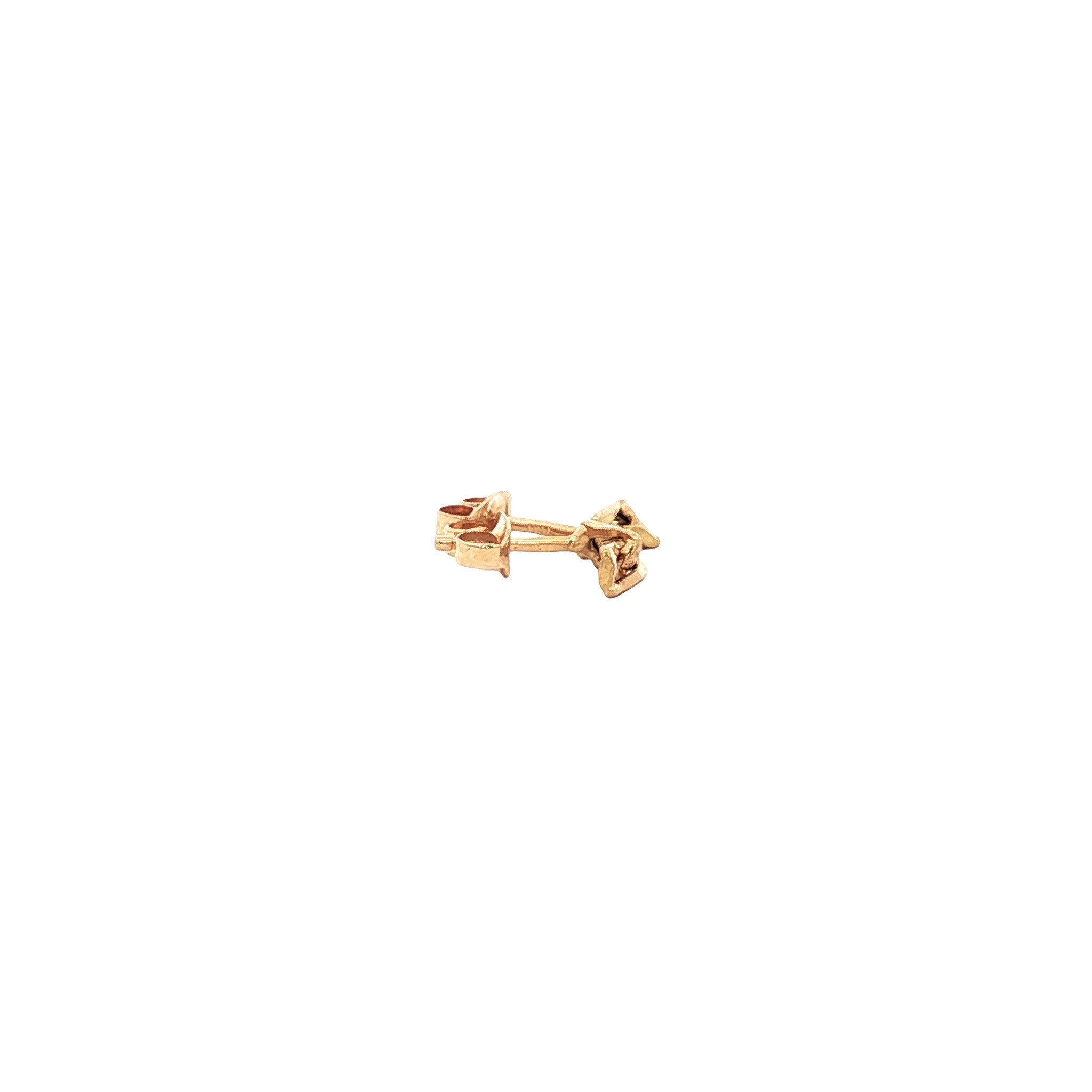 Rose gold stud earrings with pendant 18 karat