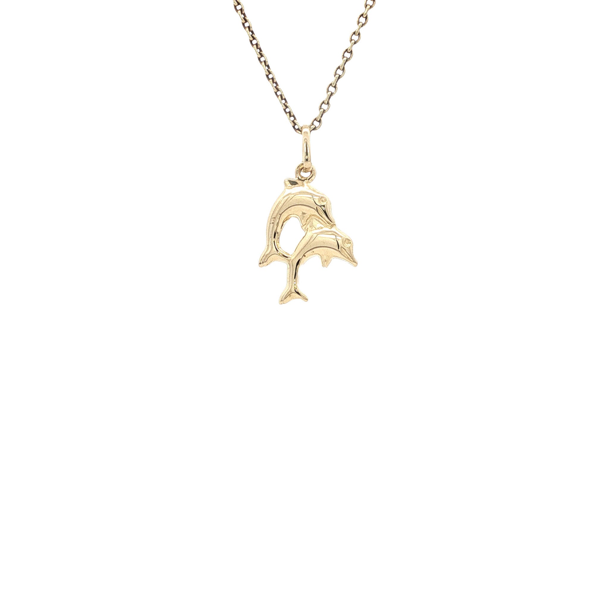 Gouden dolfijnen hanger 14 karaat