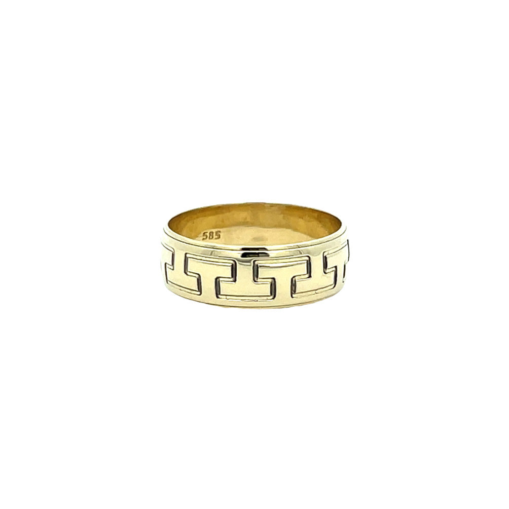 Golden meander ring 14 karat