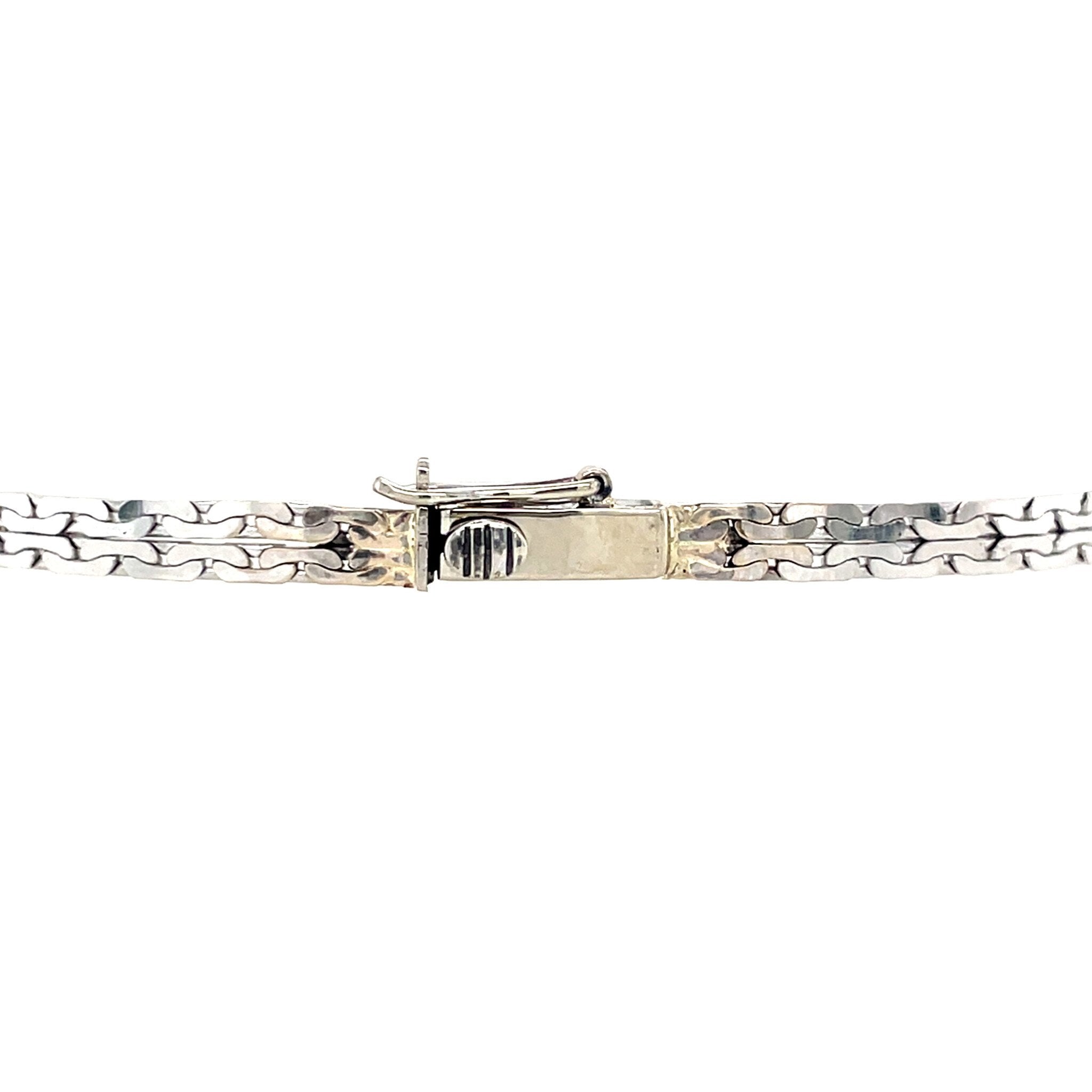 White gold bracelet with diamond 14 karat