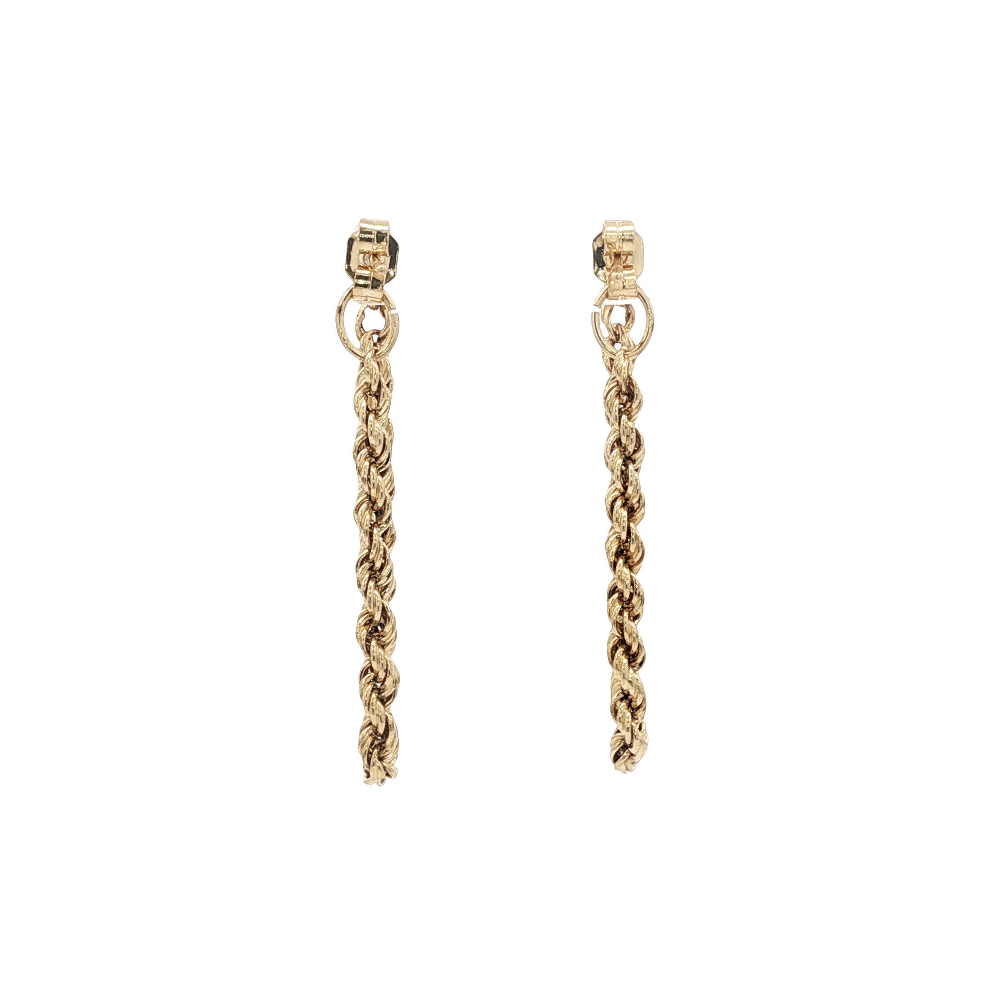 Gouden koord oorsieraden 14 karaat