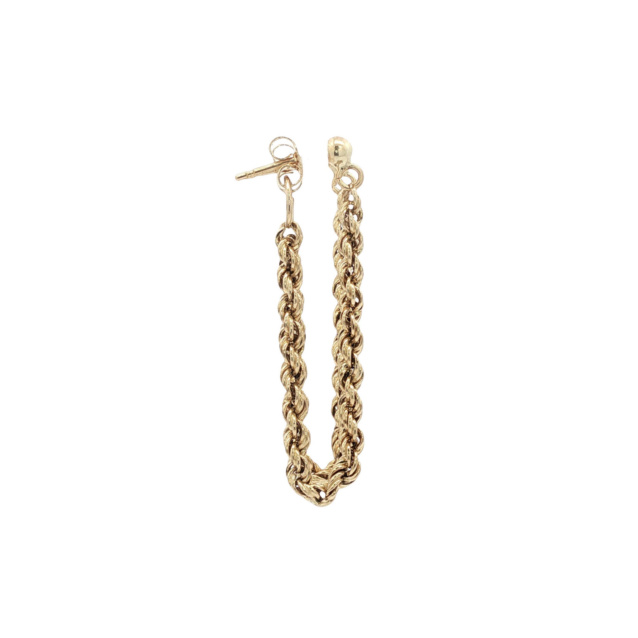 Gouden koord oorsieraden 14 karaat