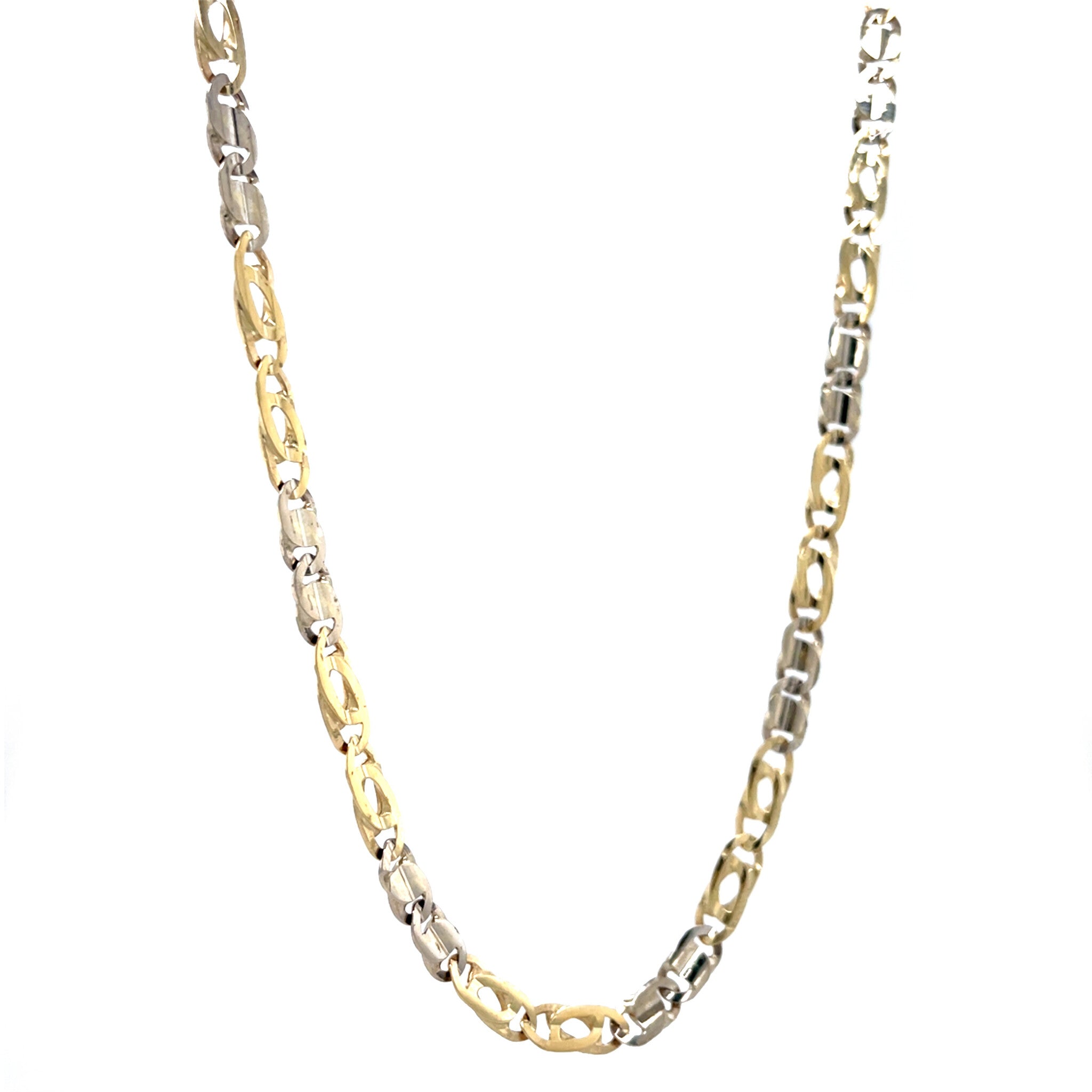 Golden hawk's eye necklace 42 cm 14 karat