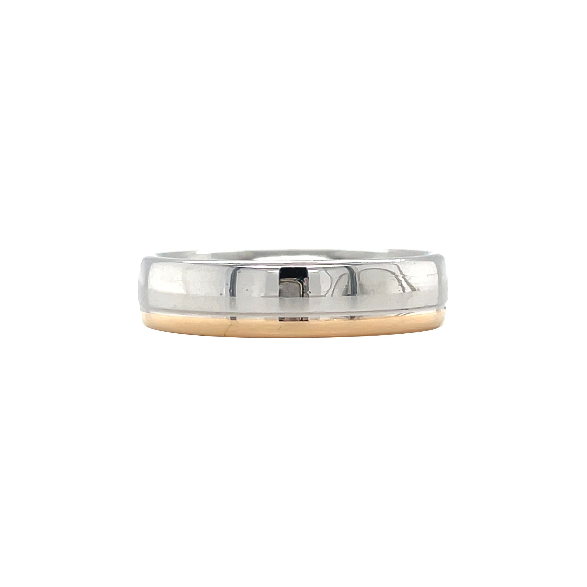 Platina ring met goud en diamant Pt950/750