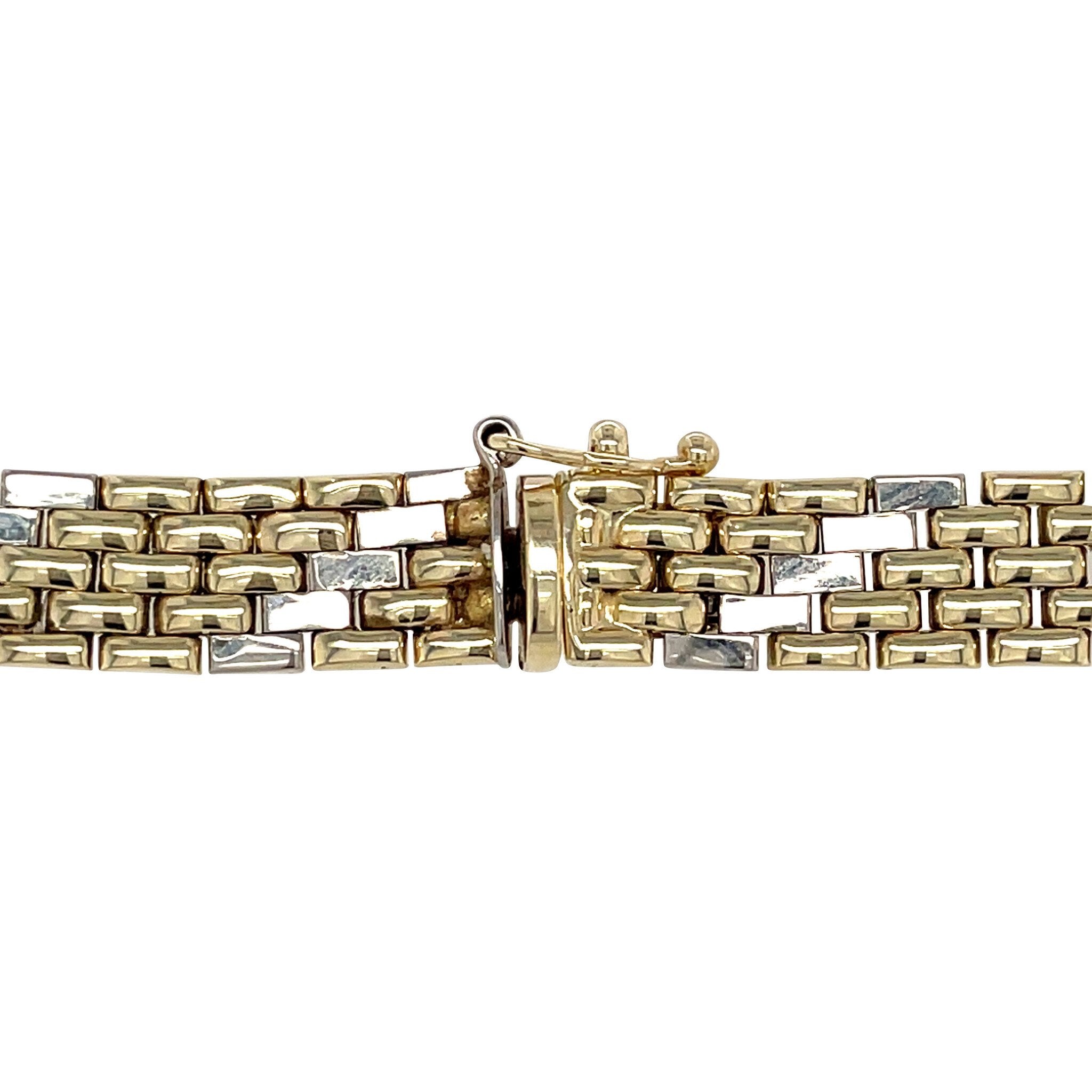 Bicolour gold choker 41 cm 14 kt