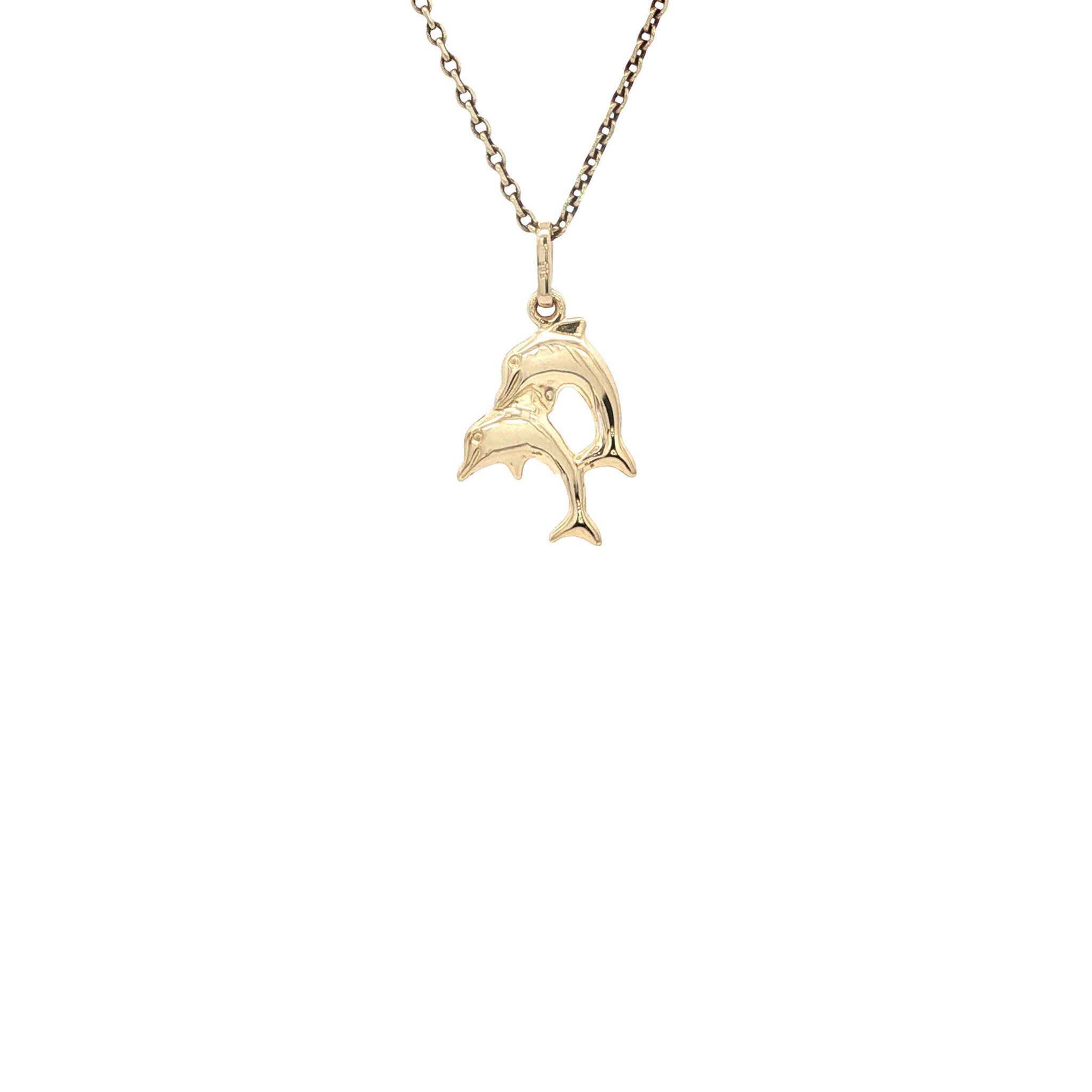 Gouden dolfijnen hanger 14 karaat