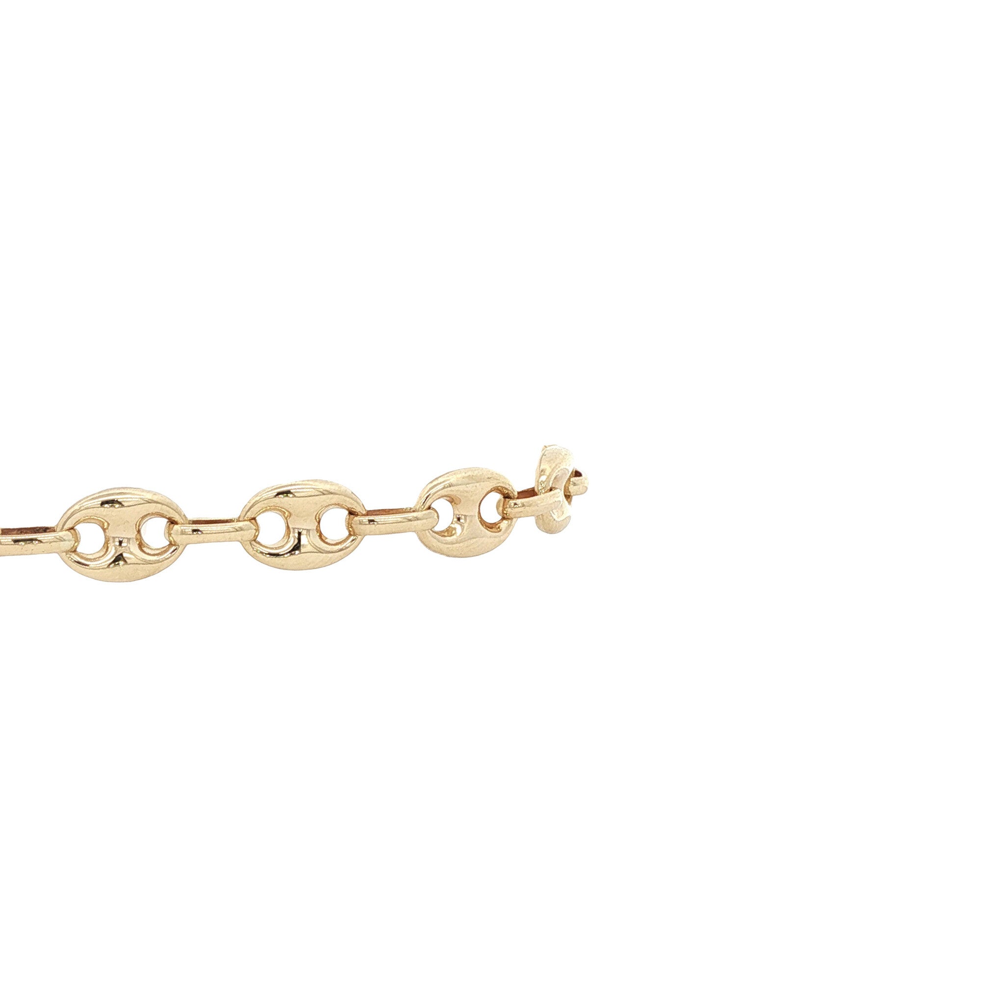 Gouden koffiebonen armband 19 cm 14 karaat