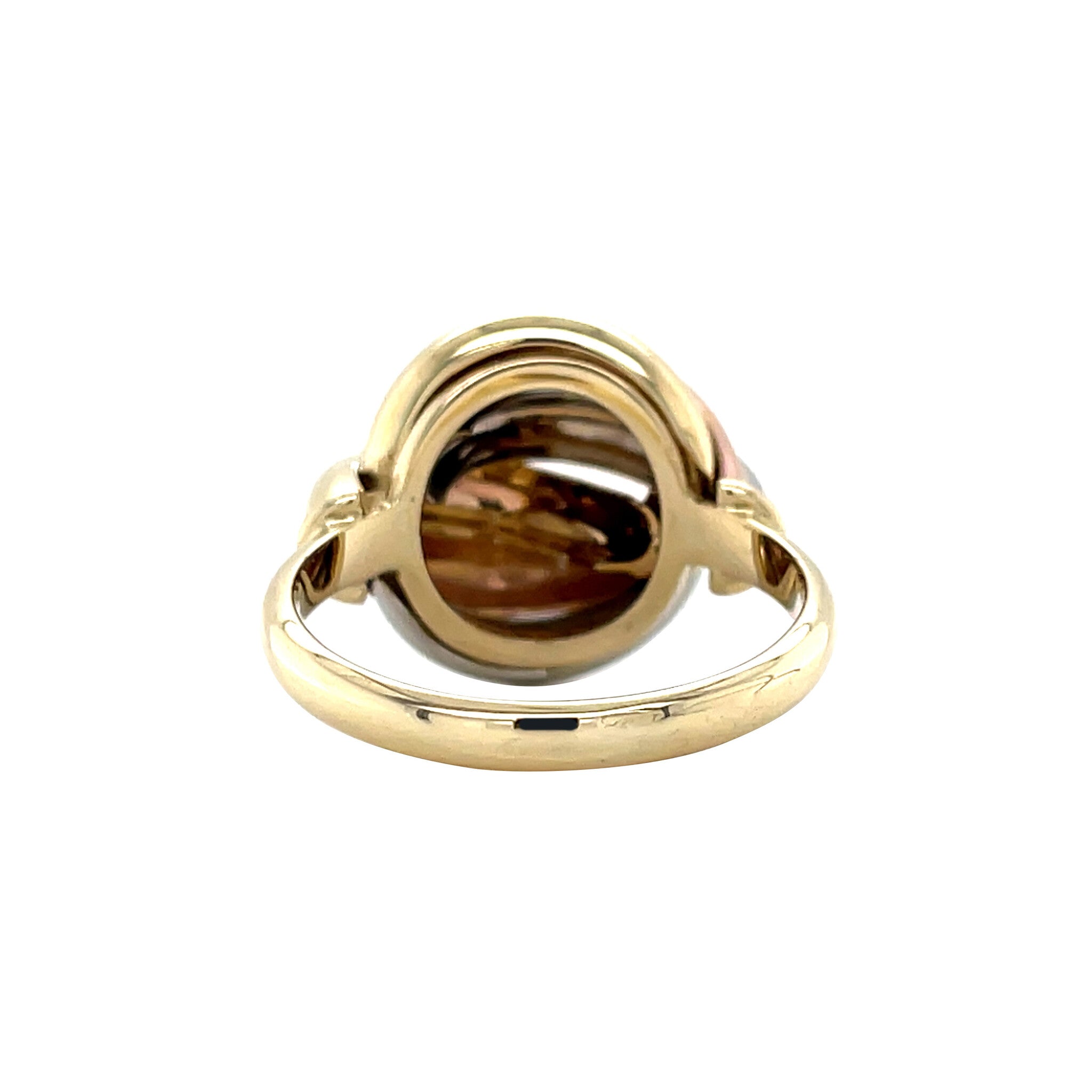 Tricolour gold ring 14 karat