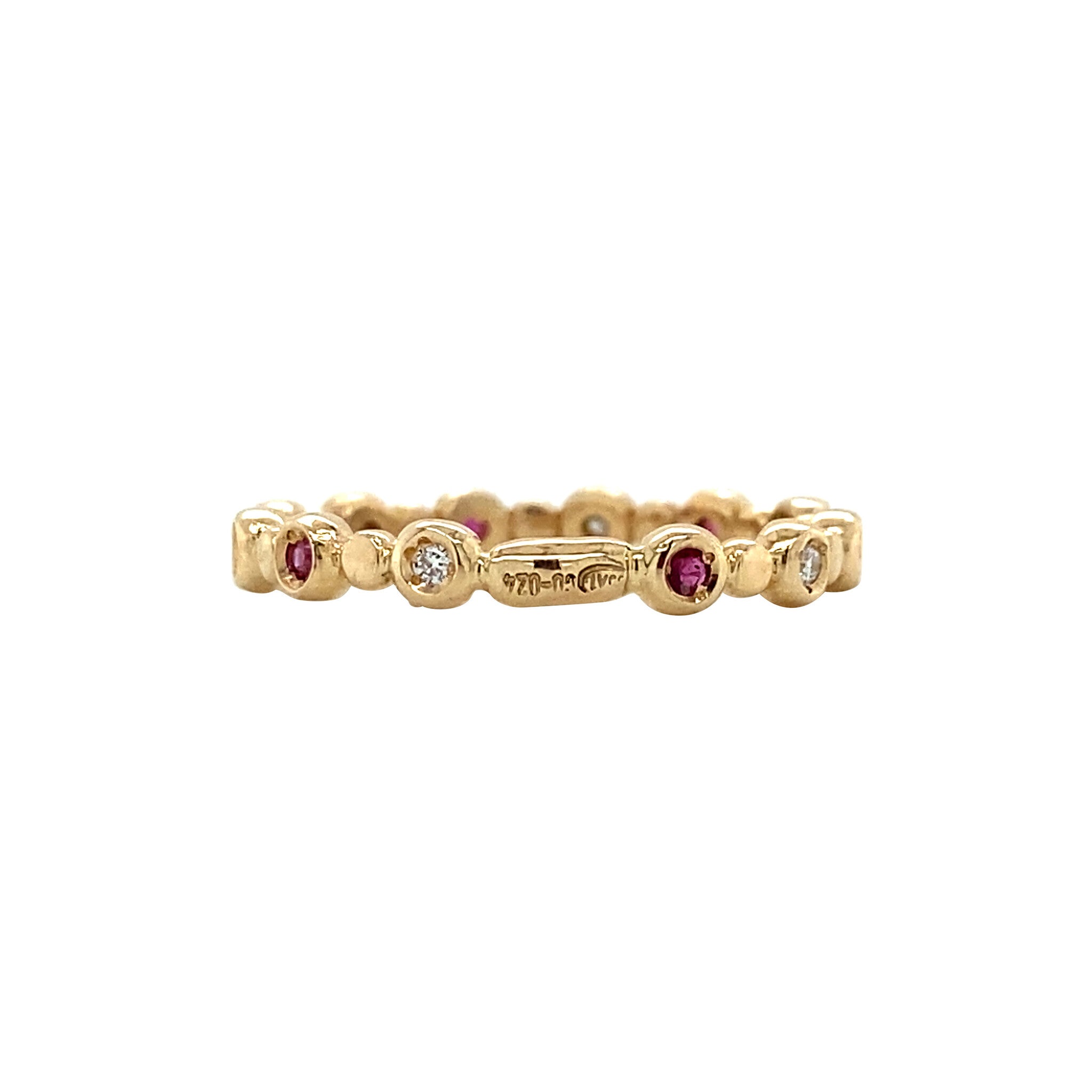Gold ring with ruby and diamond 14 kt* new