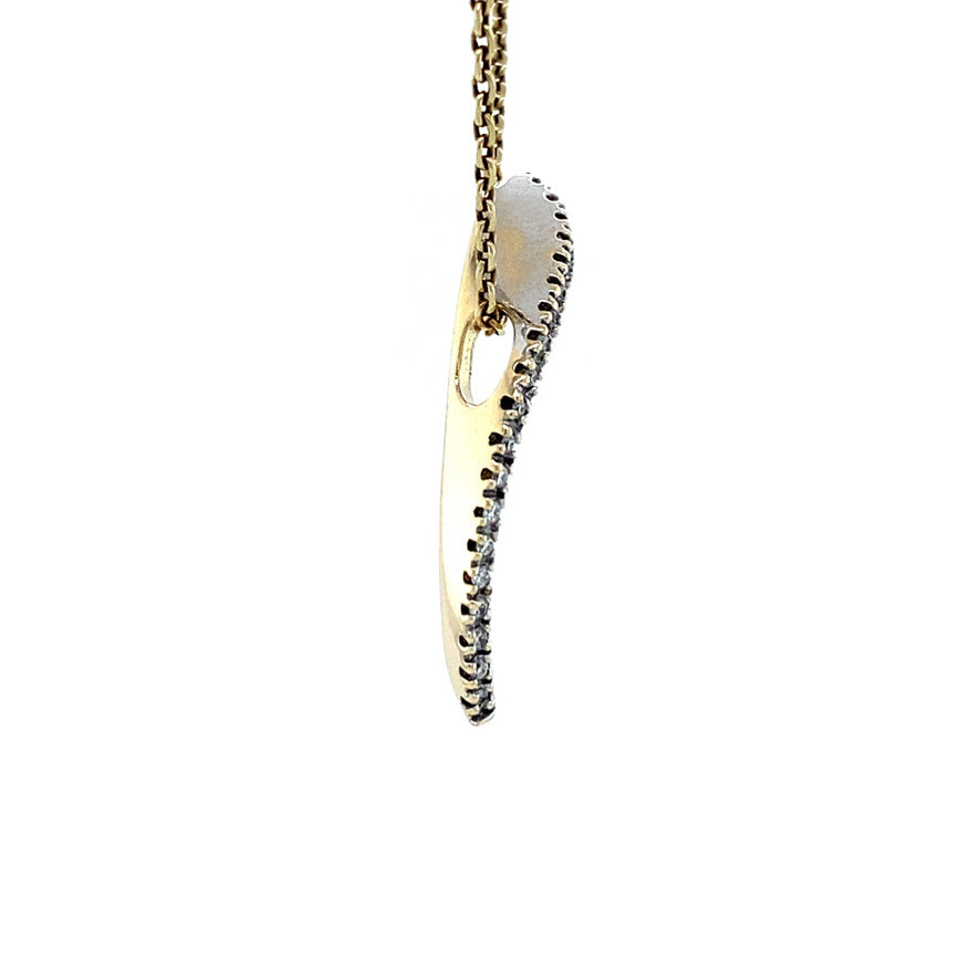 Gold pendant with diamond 14 karat