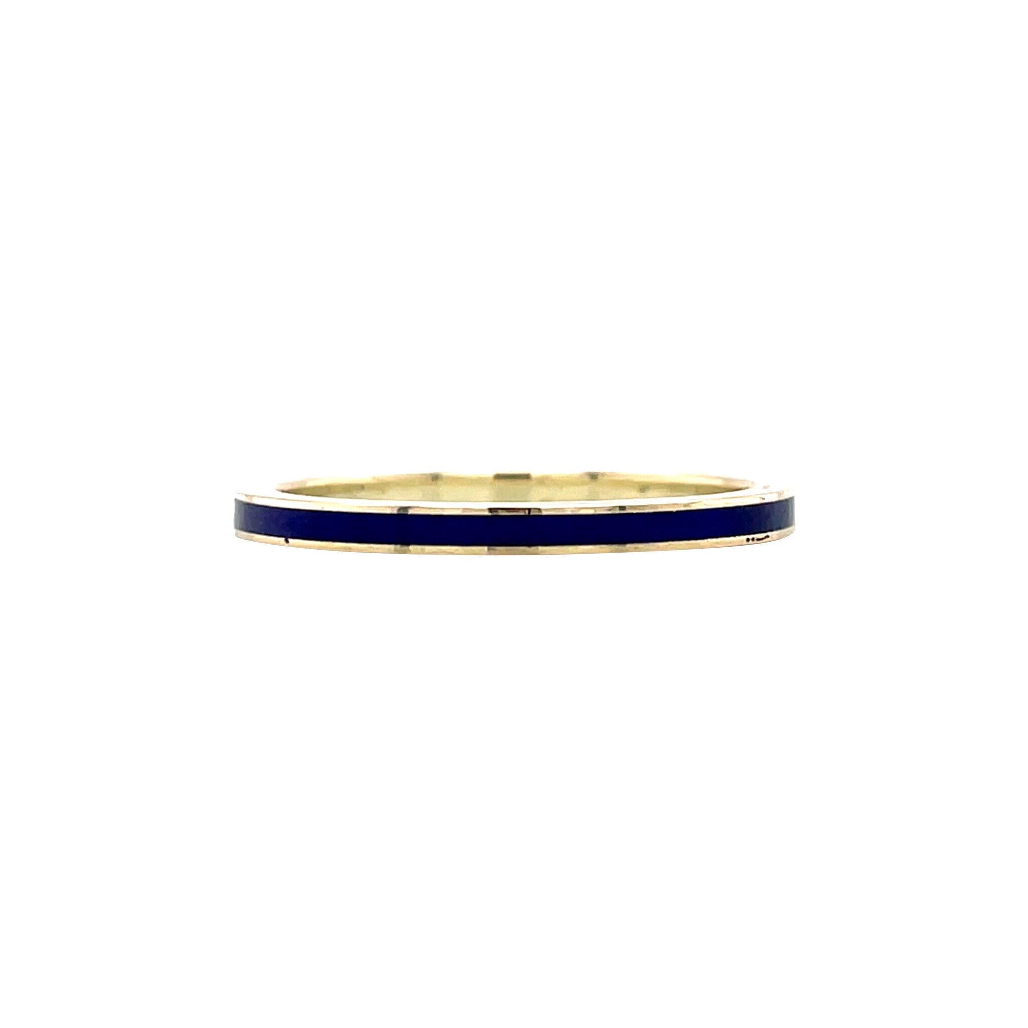 Gouden ring met blauw emaille 14 karaat