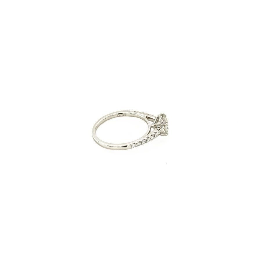 White gold ring with diamond 18 kt* new