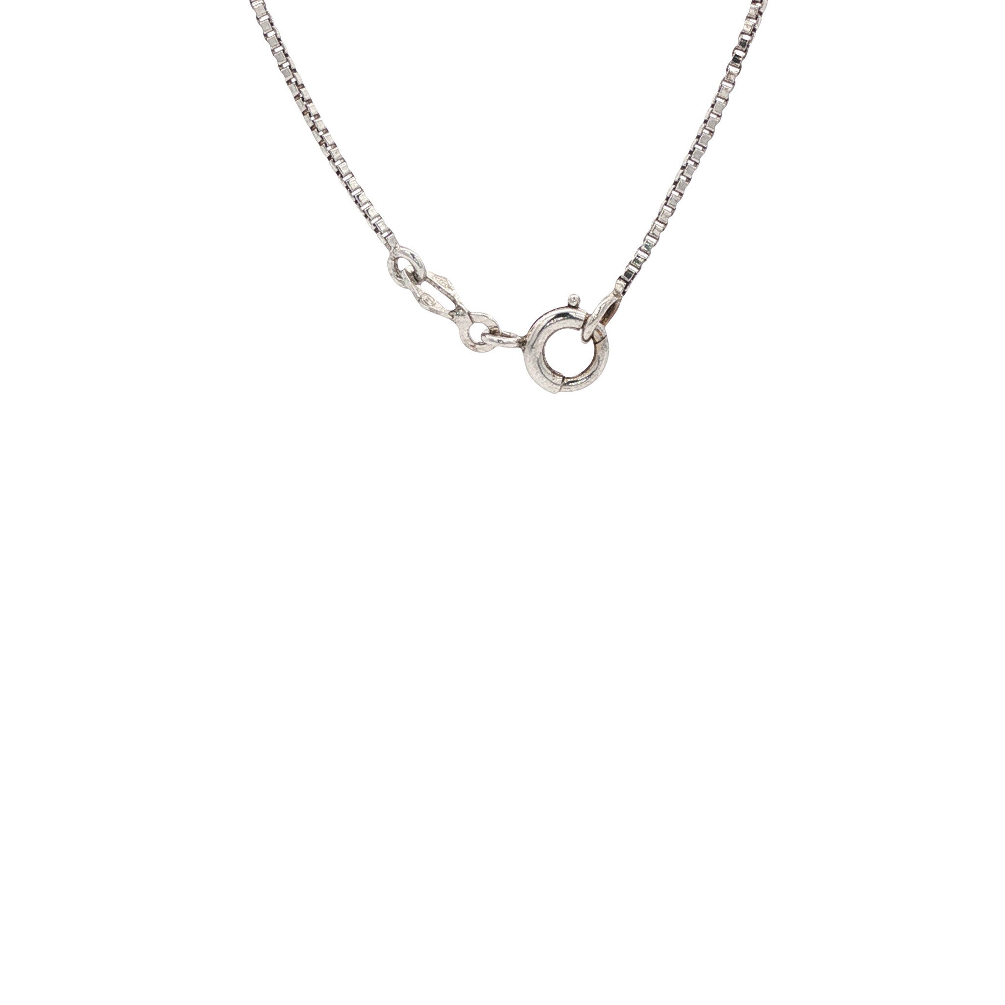 Witgouden lengtecollier venetiaan 38.5 cm 18 karaat