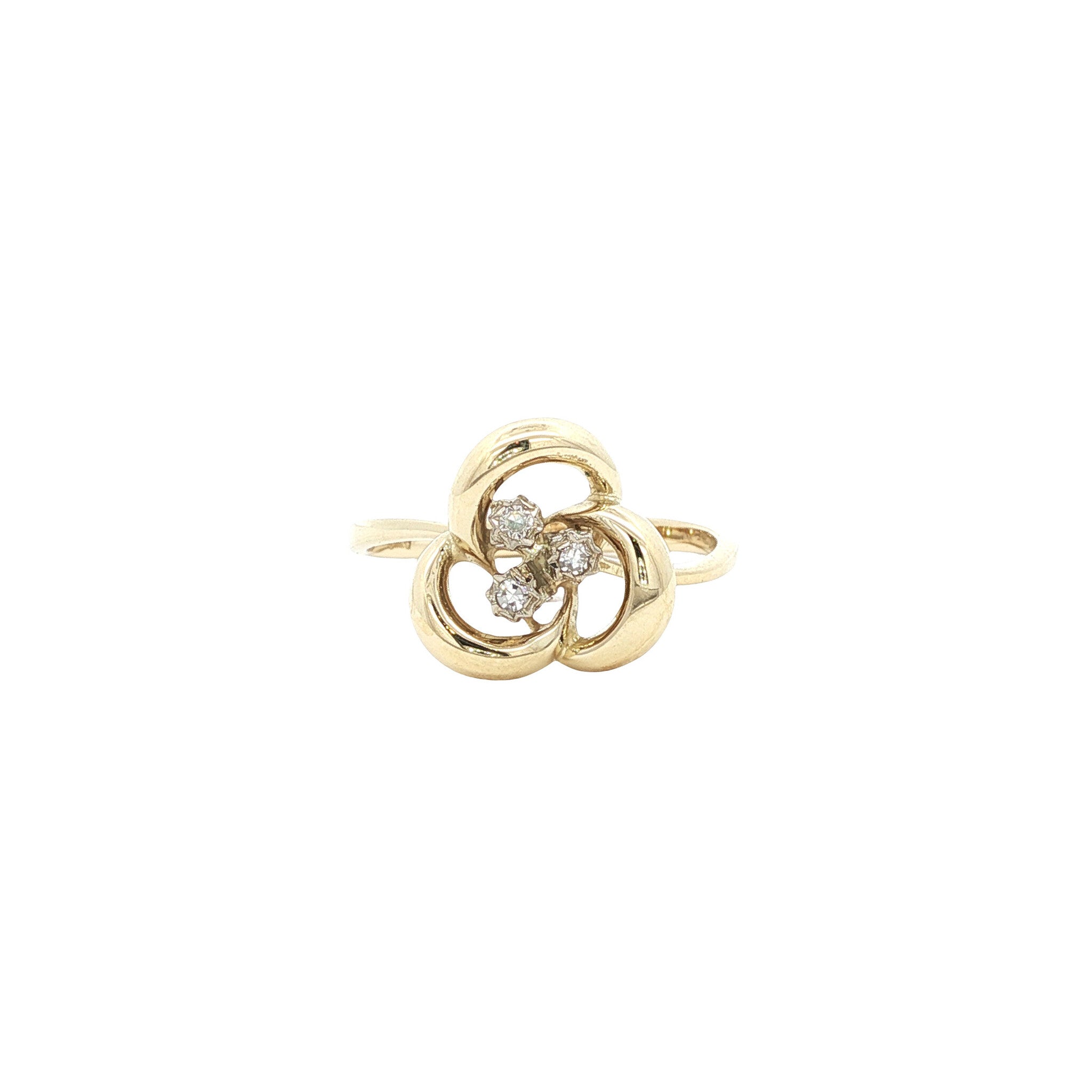 Gold ring with diamond 14 karat