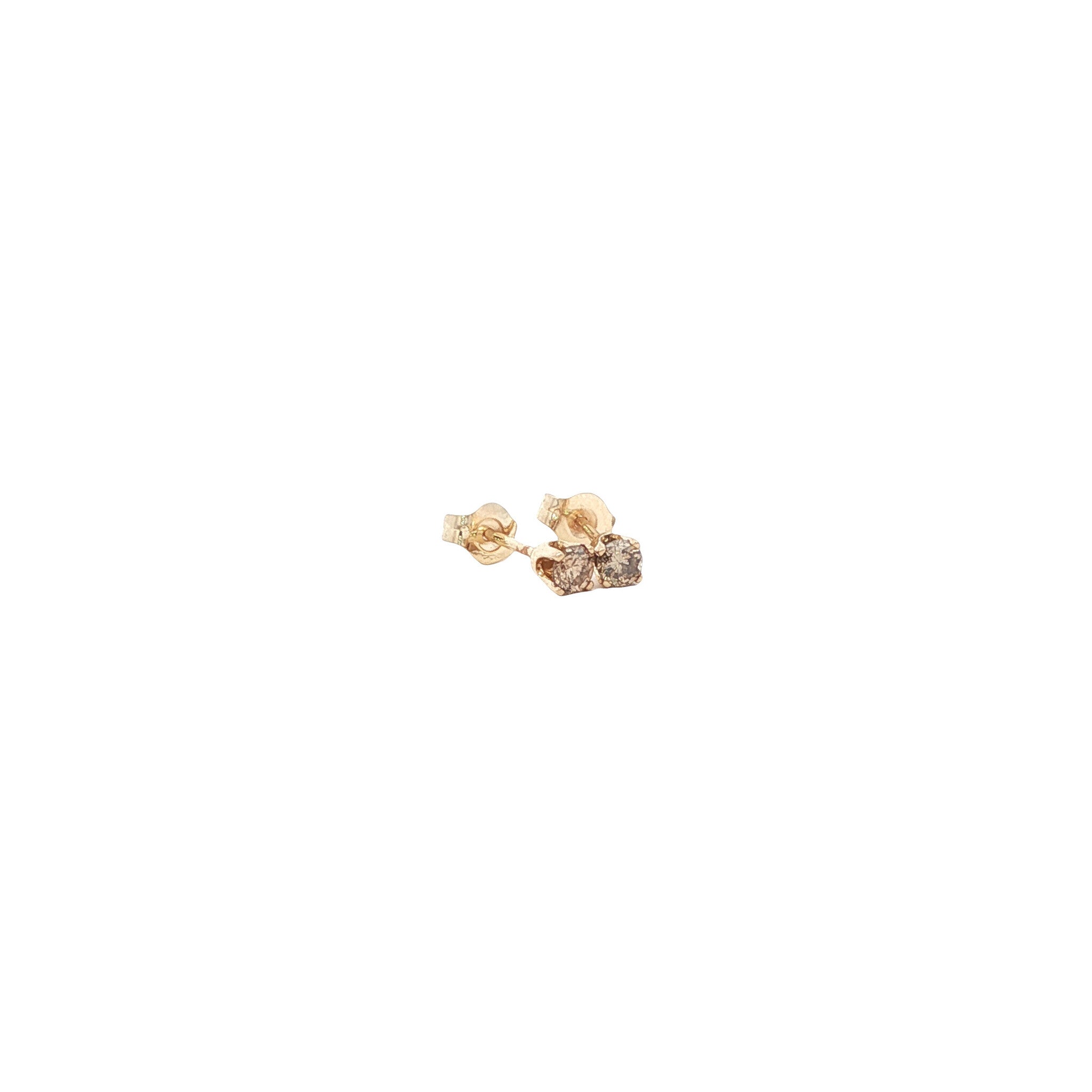 14-karat gold diamond stud earrings