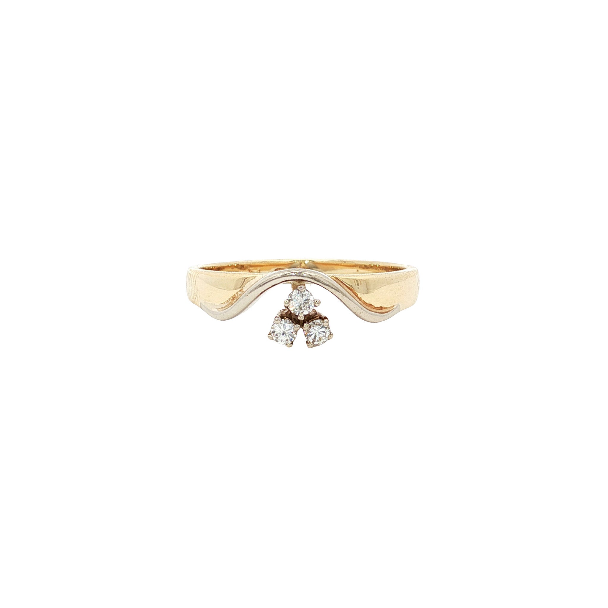 Gold ring with diamond 14 karat