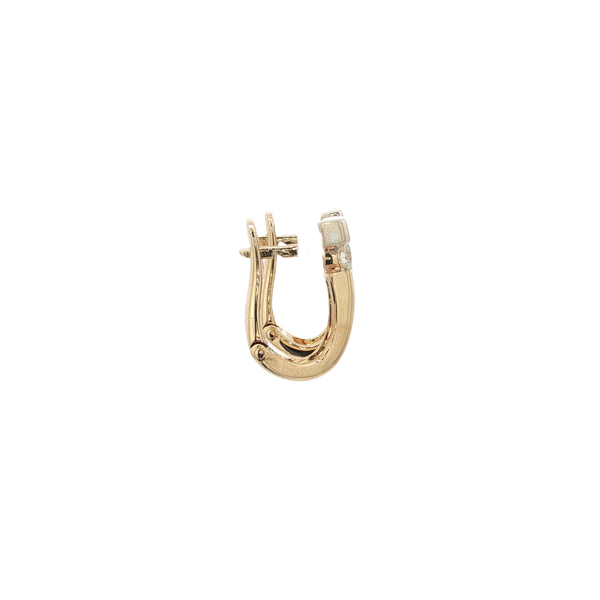 Gouden oorsieraden met diamant 14 karaat