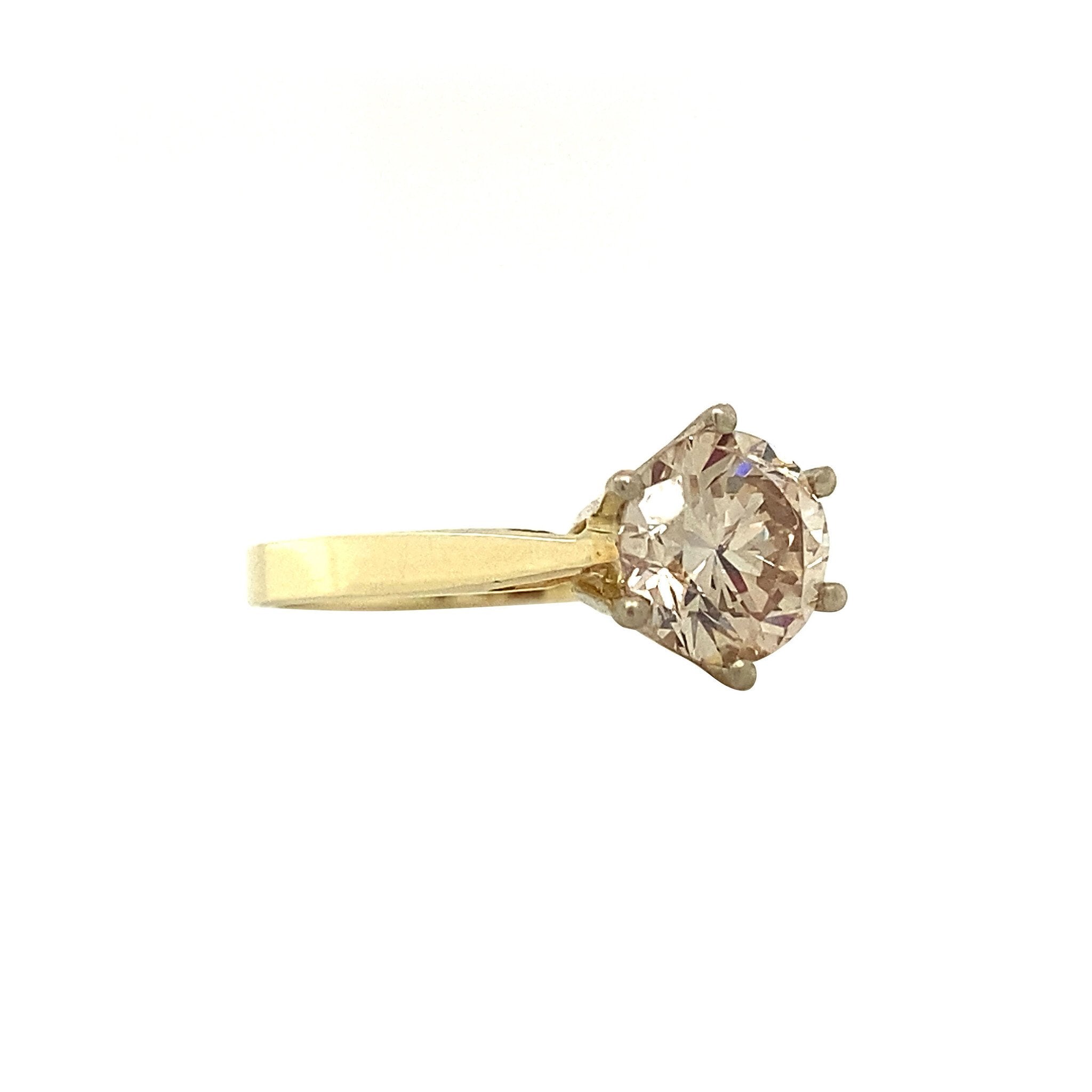Gouden solitair ring met diamant 1.05ct. 14 karaat