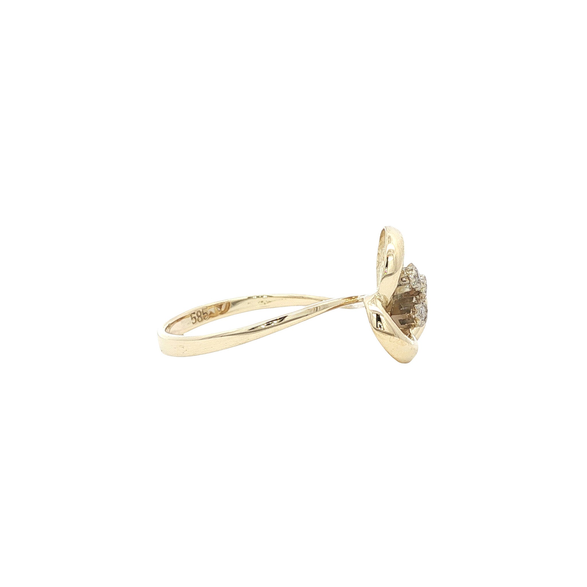Gold ring with diamond 14 karat