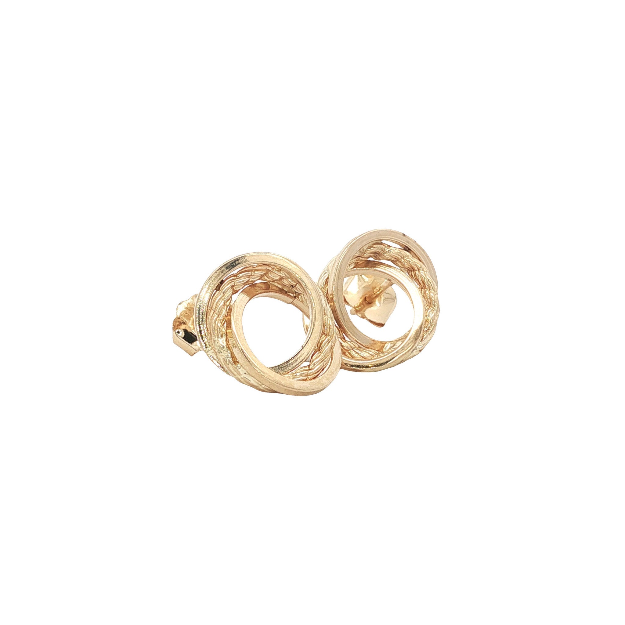 Gold stud earrings 14 karat