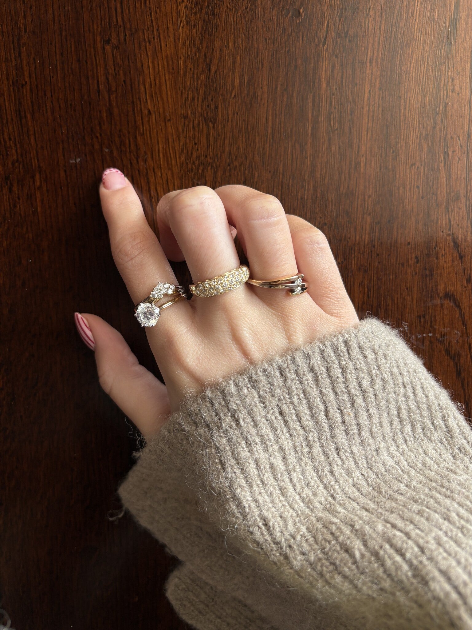 Gold ring with diamond 14 karat