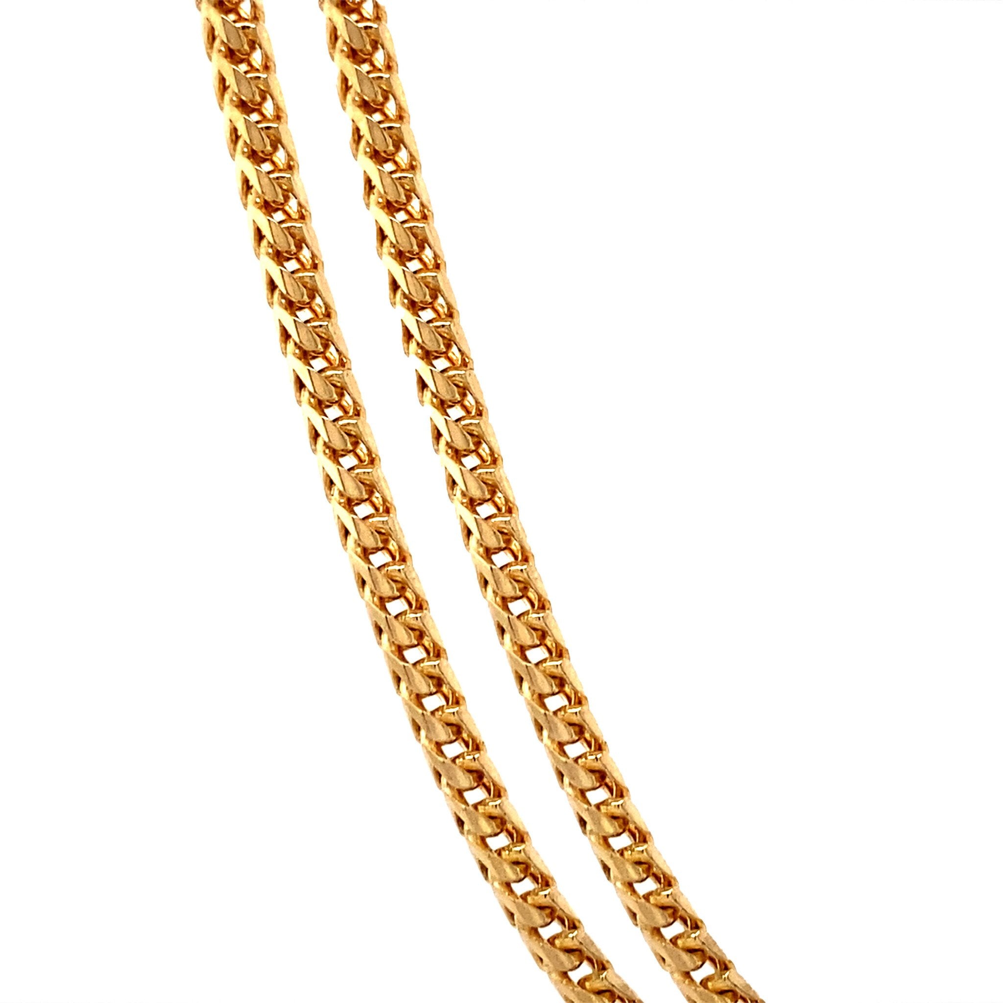 Gouden vossenstaart collier 42 cm 14 karaat