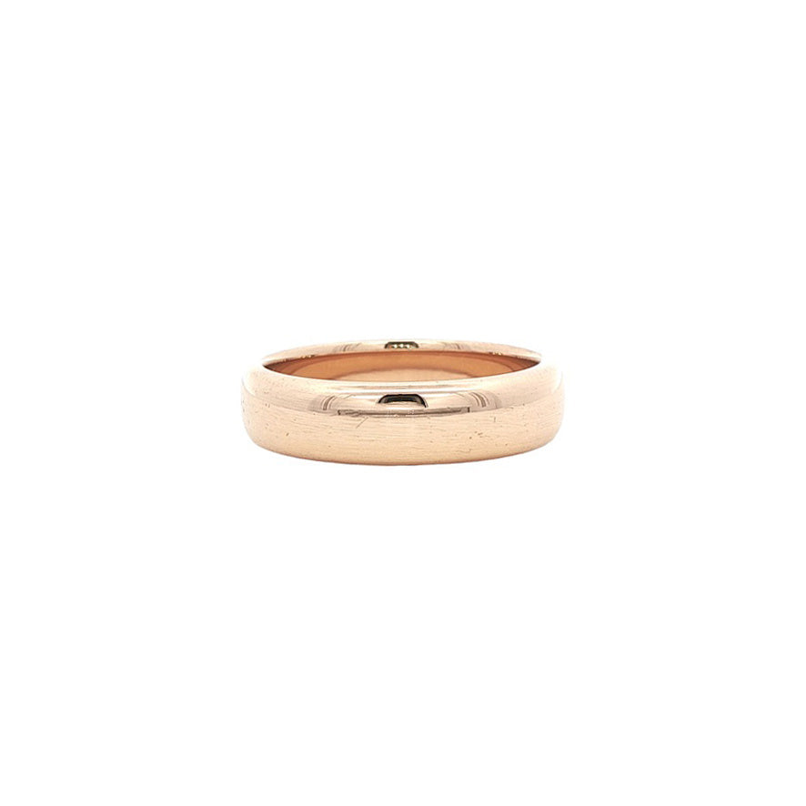 Plain 14-karat rose gold ring