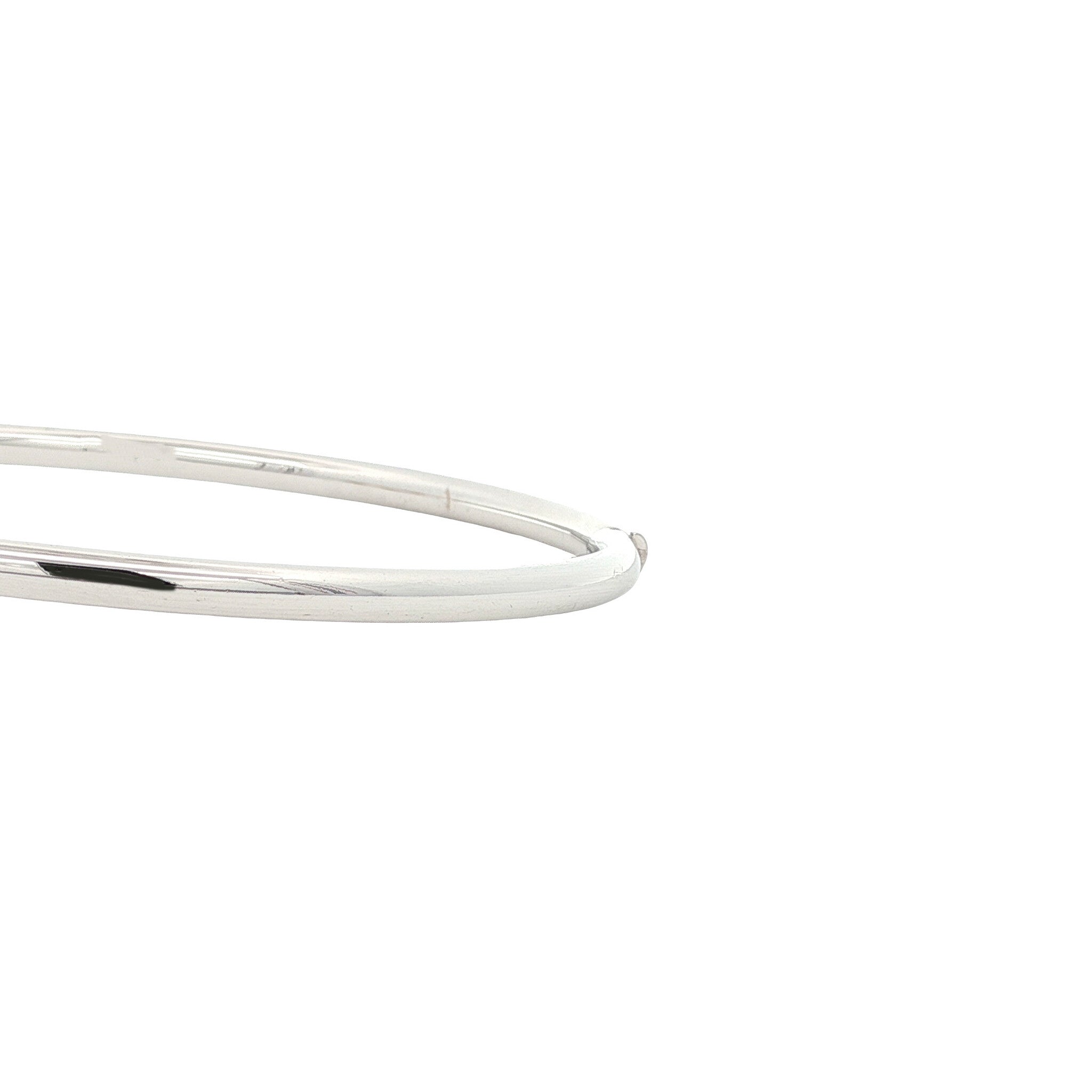 White gold smooth bangle 14 karat