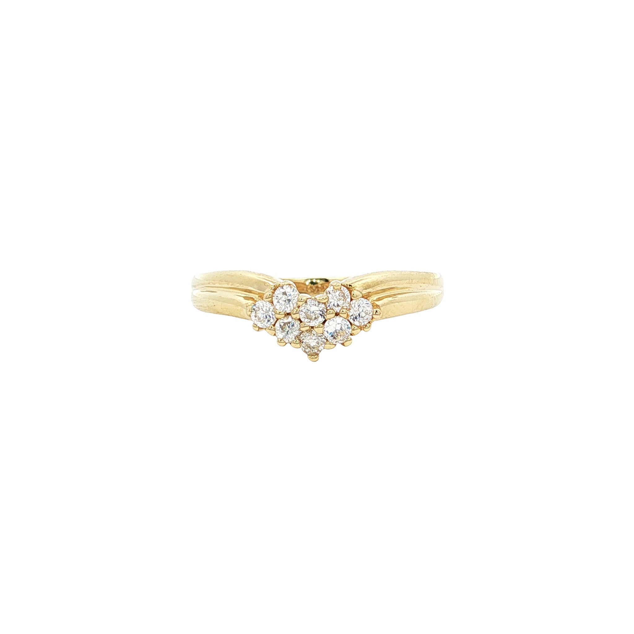 Gold ring with zirconia 14 karat
