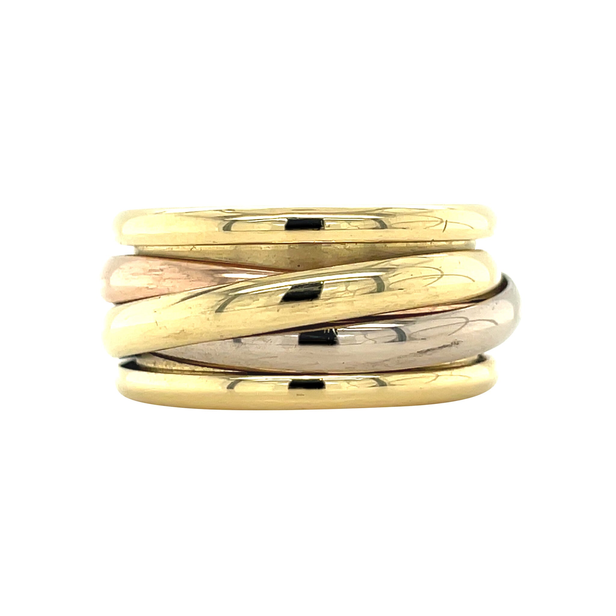 Tricolour gold ring 18 karat