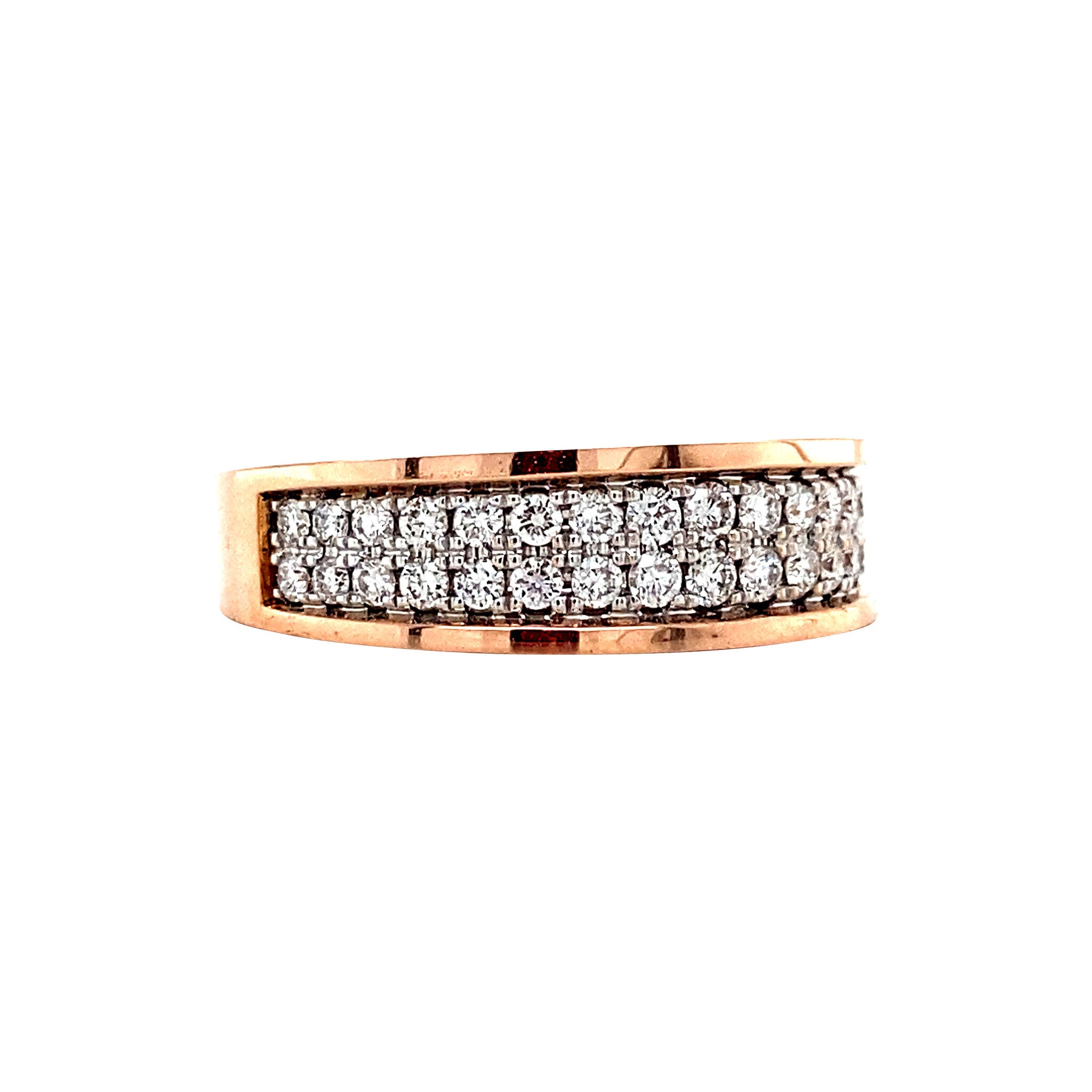 Rosegouden ring met diamant 14 krt* nieuw